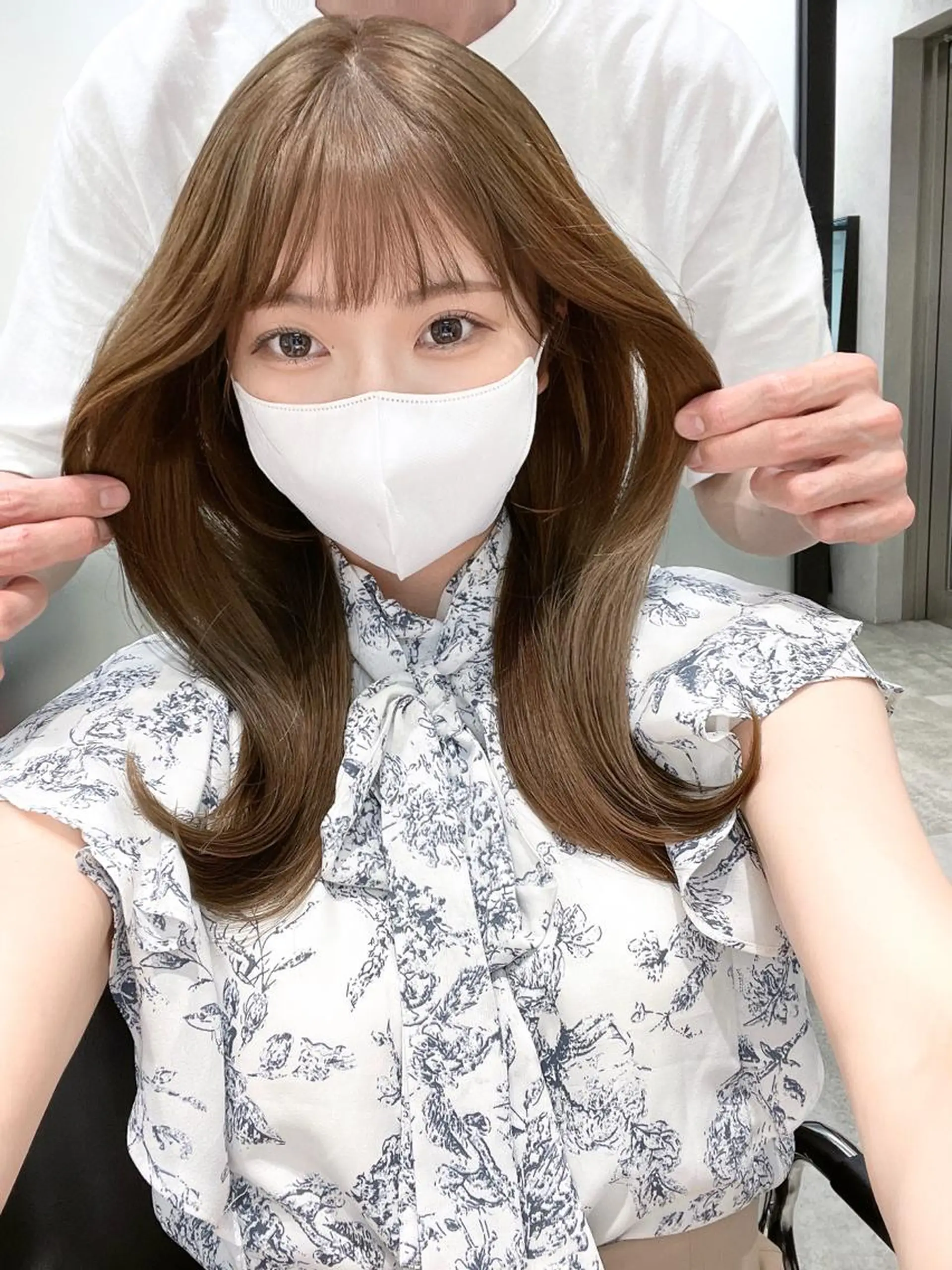 ロング カット ヘアカラー トリートメント 韓国レイヤーカット 髪質改善▫️水野有真のヘアスタイル