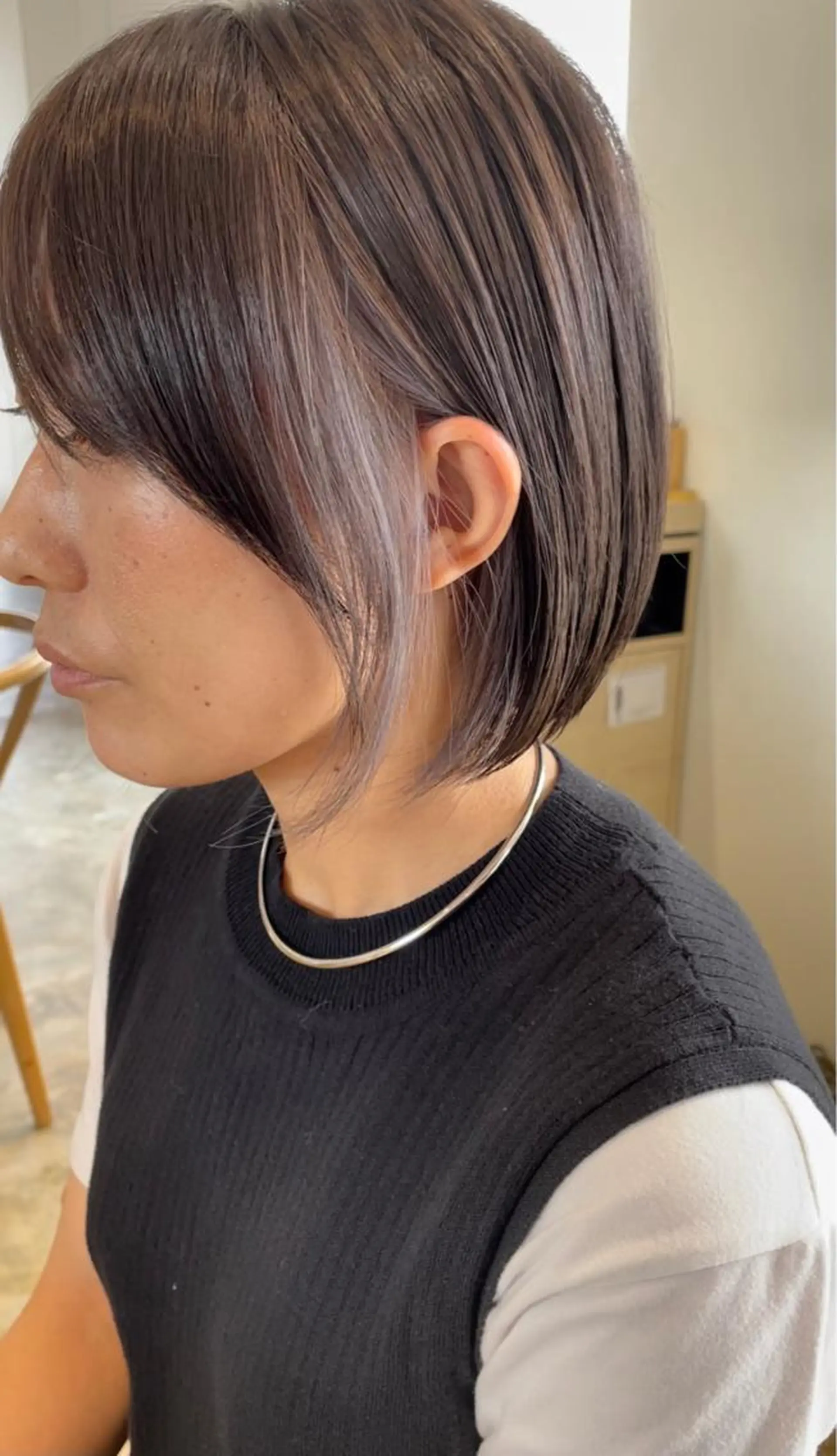 ショート カラー インナーカラー シルバー ボブ 新井啓介 宇都宮美容師のヘアスタイル