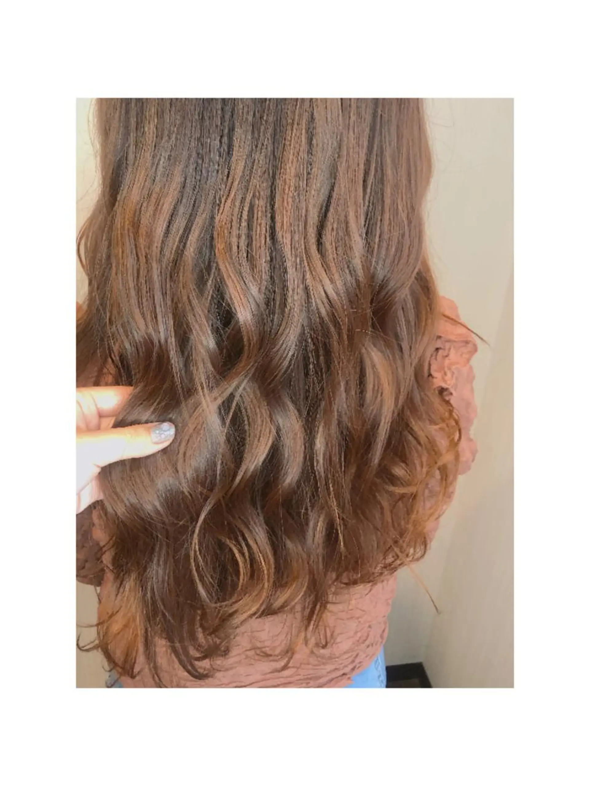 セミロング カラー ヘアカラー トリートメント ヘッドスパ やました りなのヘアスタイル