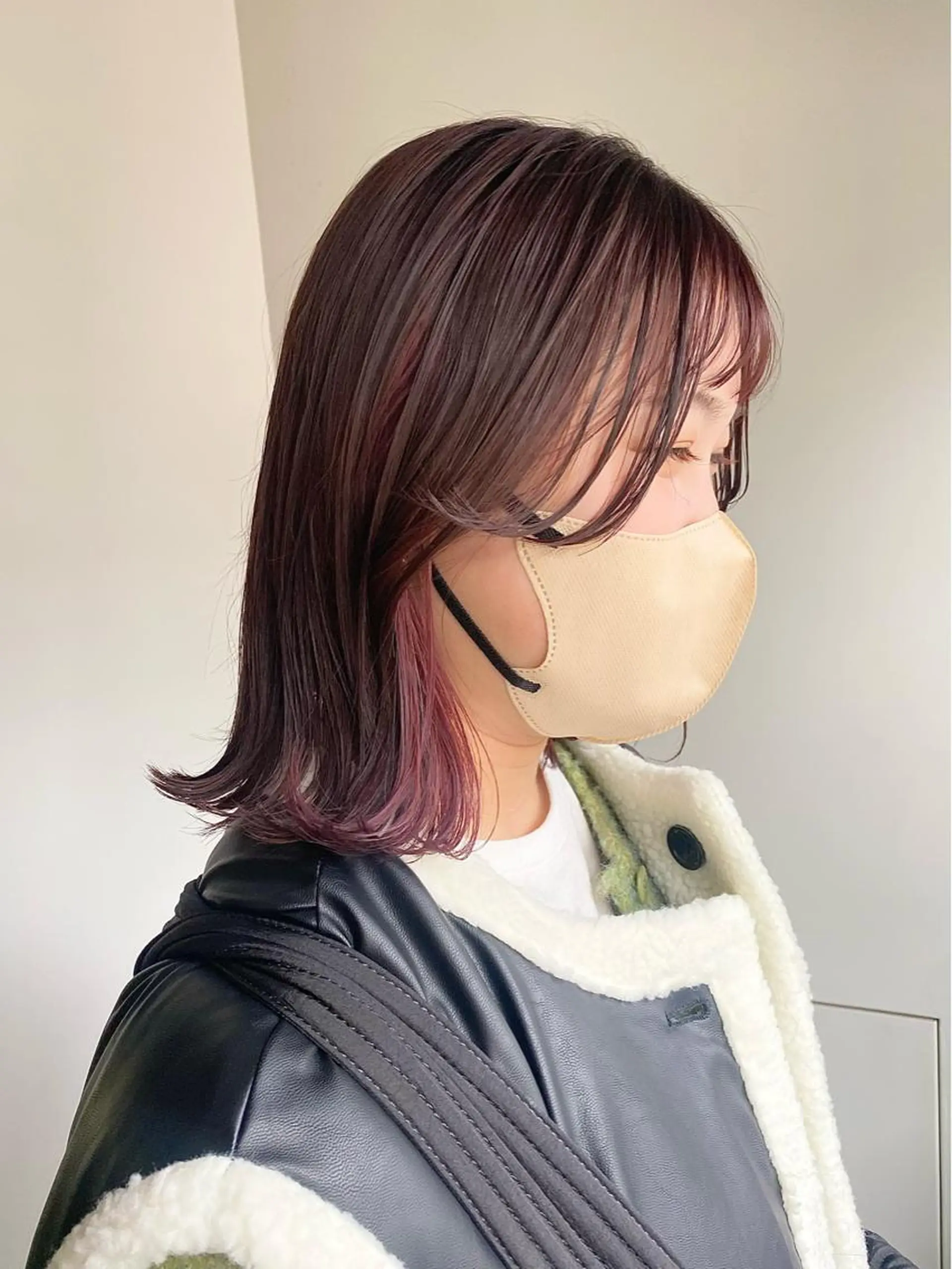 ミディアム カラー パーマ ヘアアレンジ カット ヘアカラー トリートメント ハル🌸柔色/ ブリーチなし/艶髪のヘアスタイル