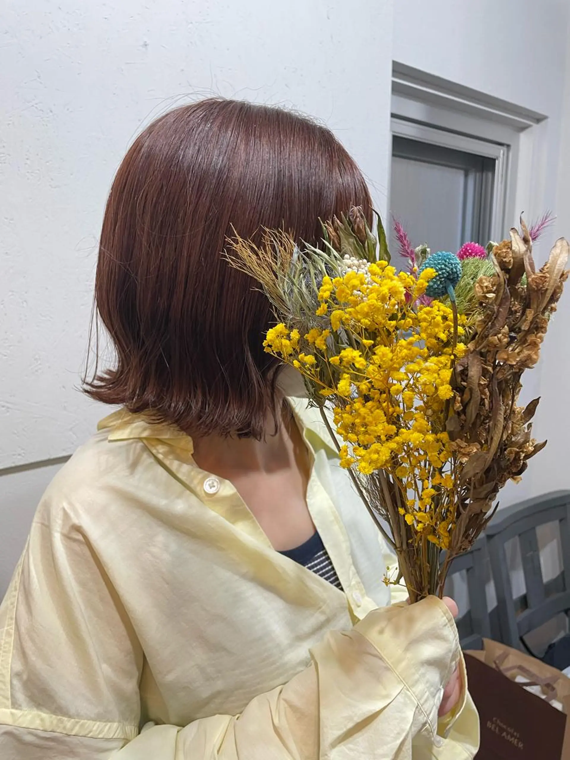 ミディアム カラー ヘアアレンジ メンズ メンズブリーチ メンズハイトーン ブリーチ ブラウンカラー ケアブリーチ Cielro/ダブル カラー/西田咲希のヘアスタイル