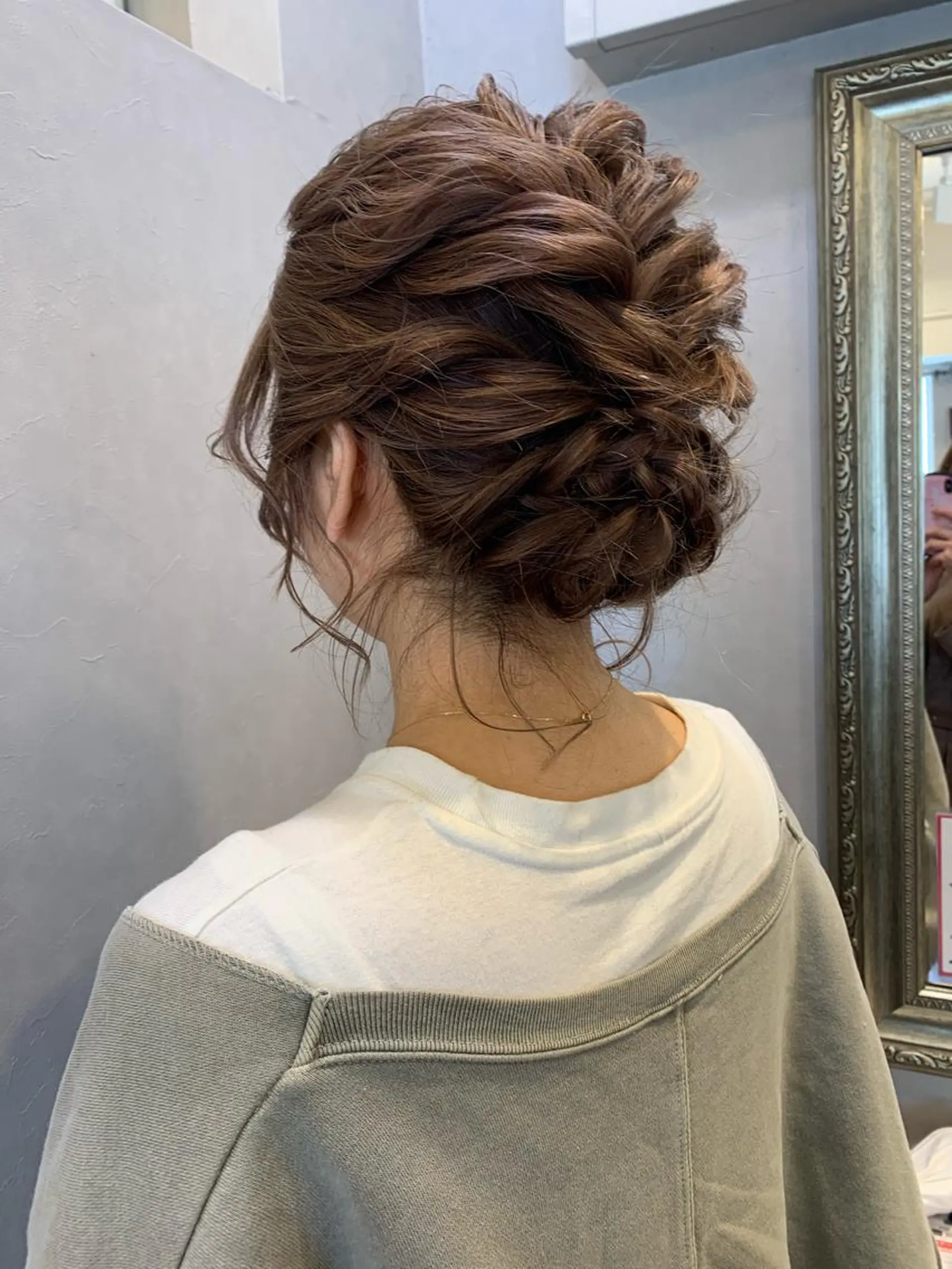 セミロング 淡色ふんわりhair 新宿satomiのヘアスタイル