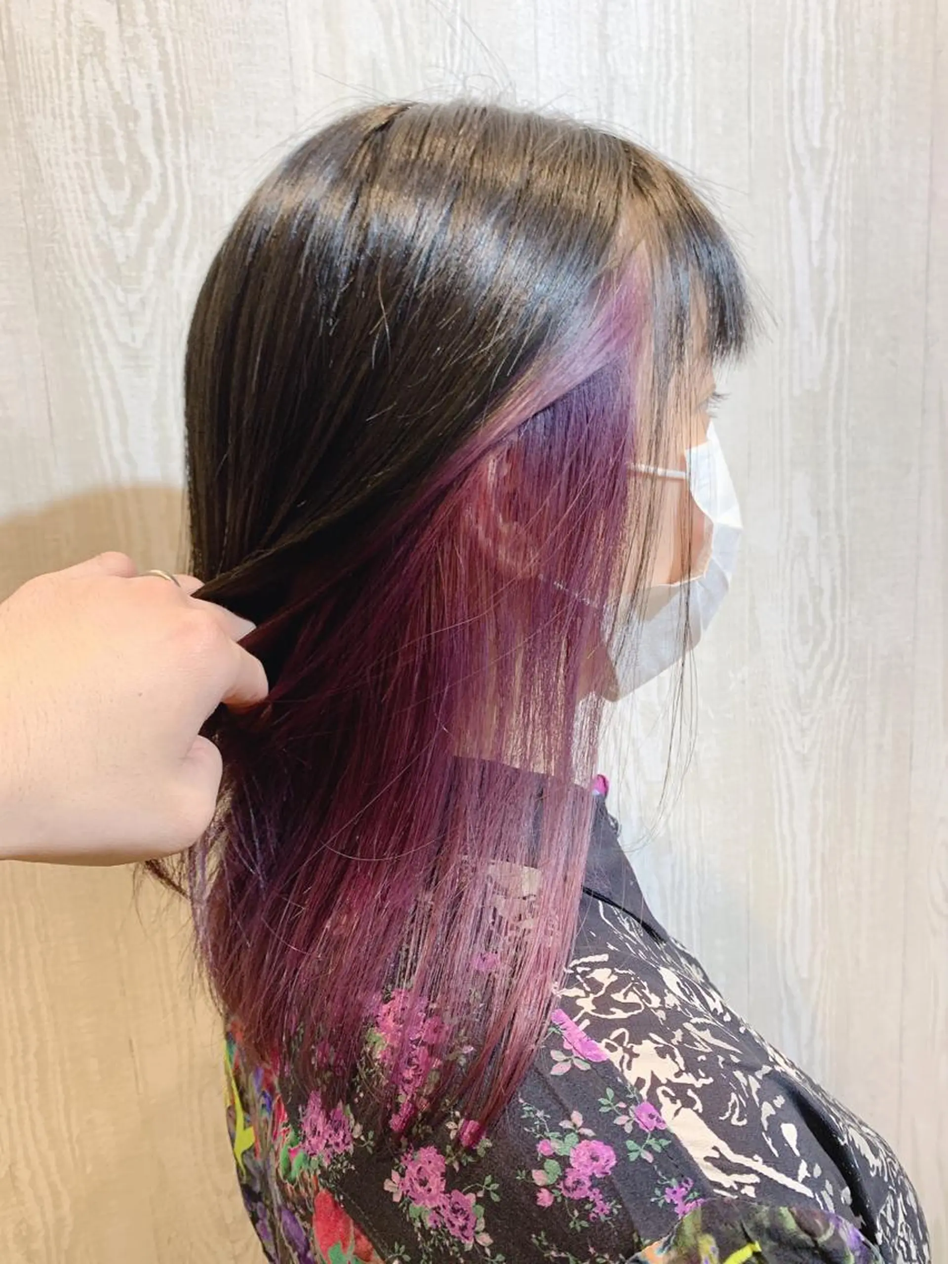 ミディアム カラー ヘアアレンジ HUENEST アカデミーサロンのヘアスタイル