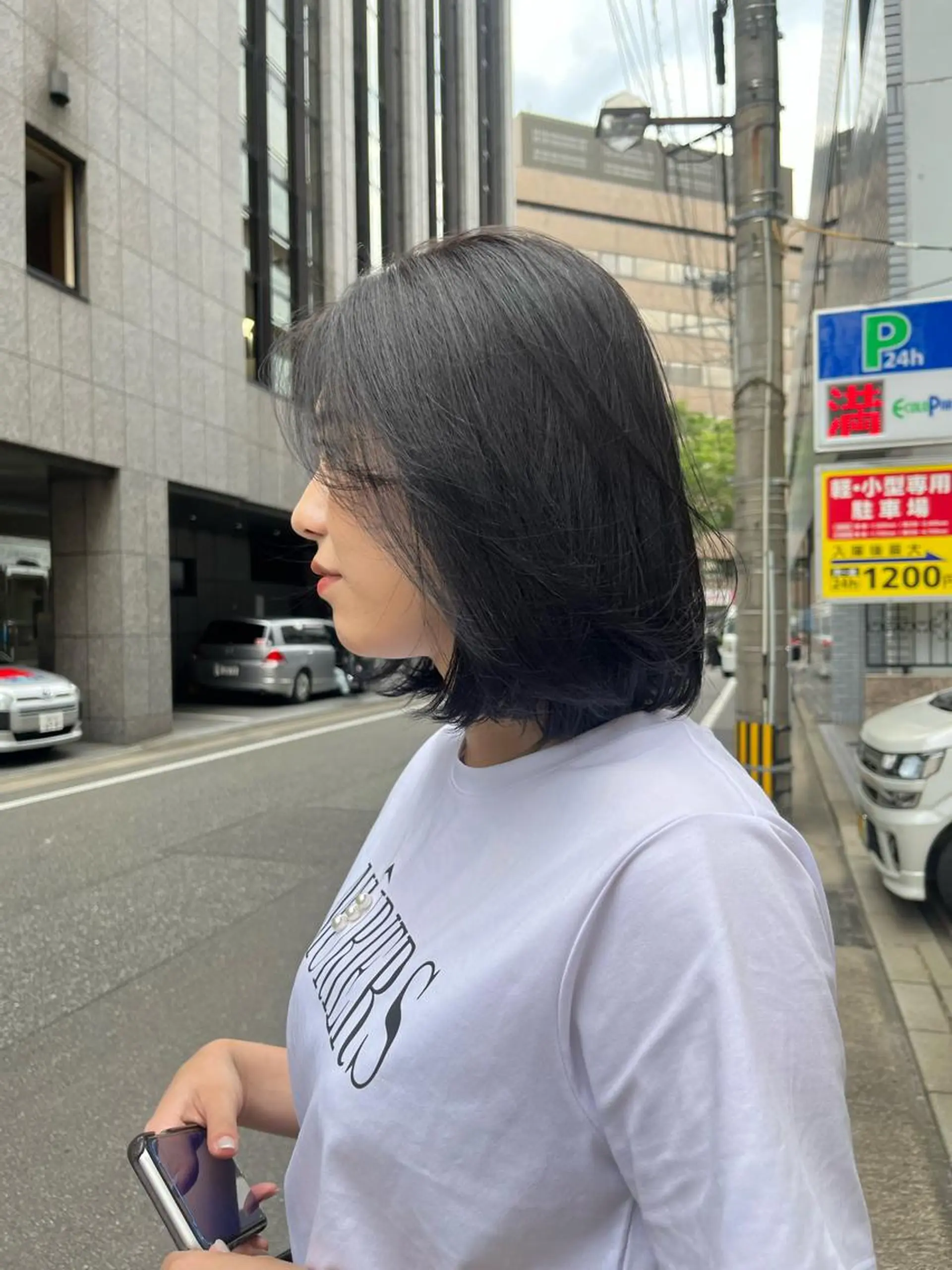 カラー ブルーカラー 透明感カラー こまつばらみお/レイ ヤー/ダブルカラーのヘアスタイル