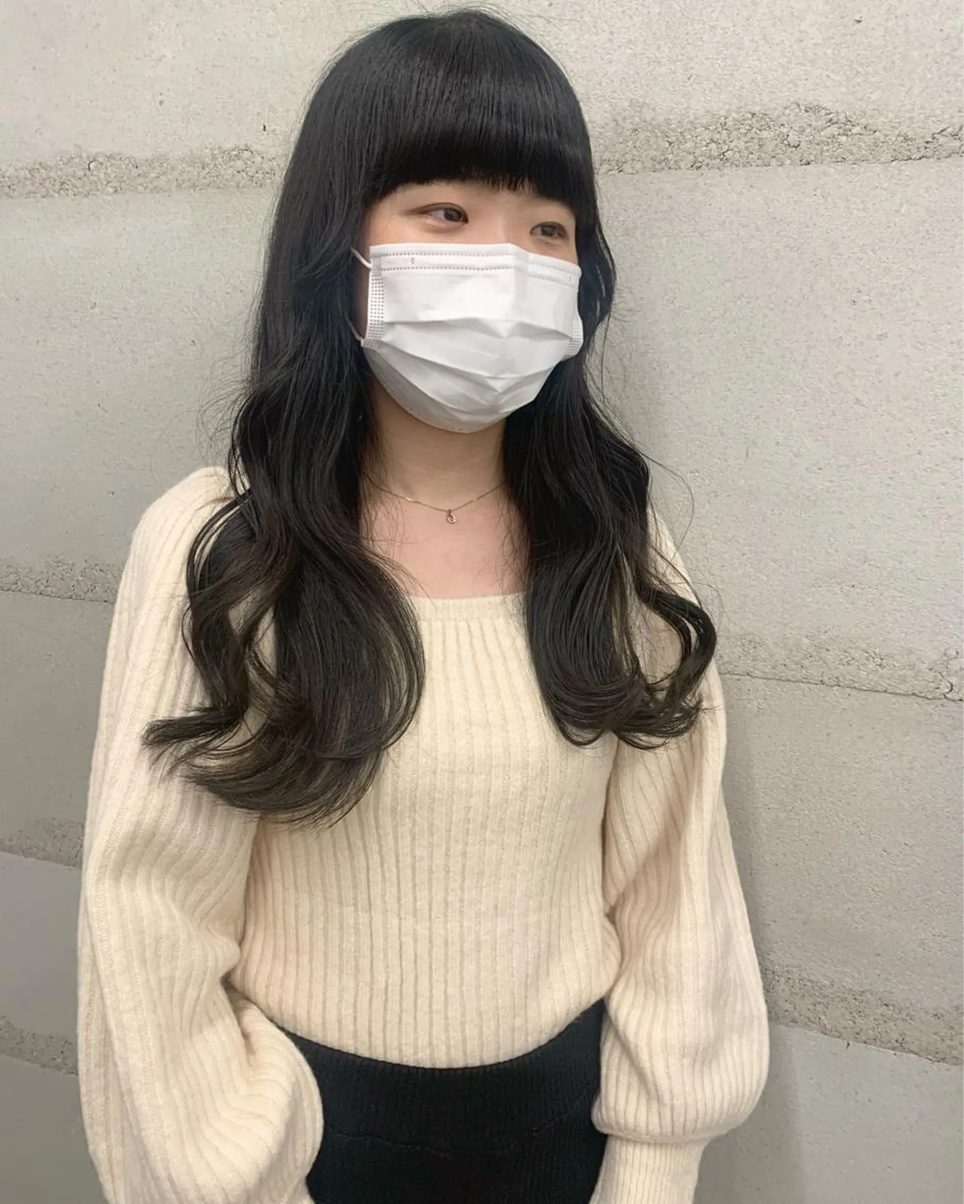 セミロング カラー カット ヘアカラー トリートメント ヘッドスパ ヘアセット 透明感/オリーブ/ グレージュ/YUKAのヘアスタイル