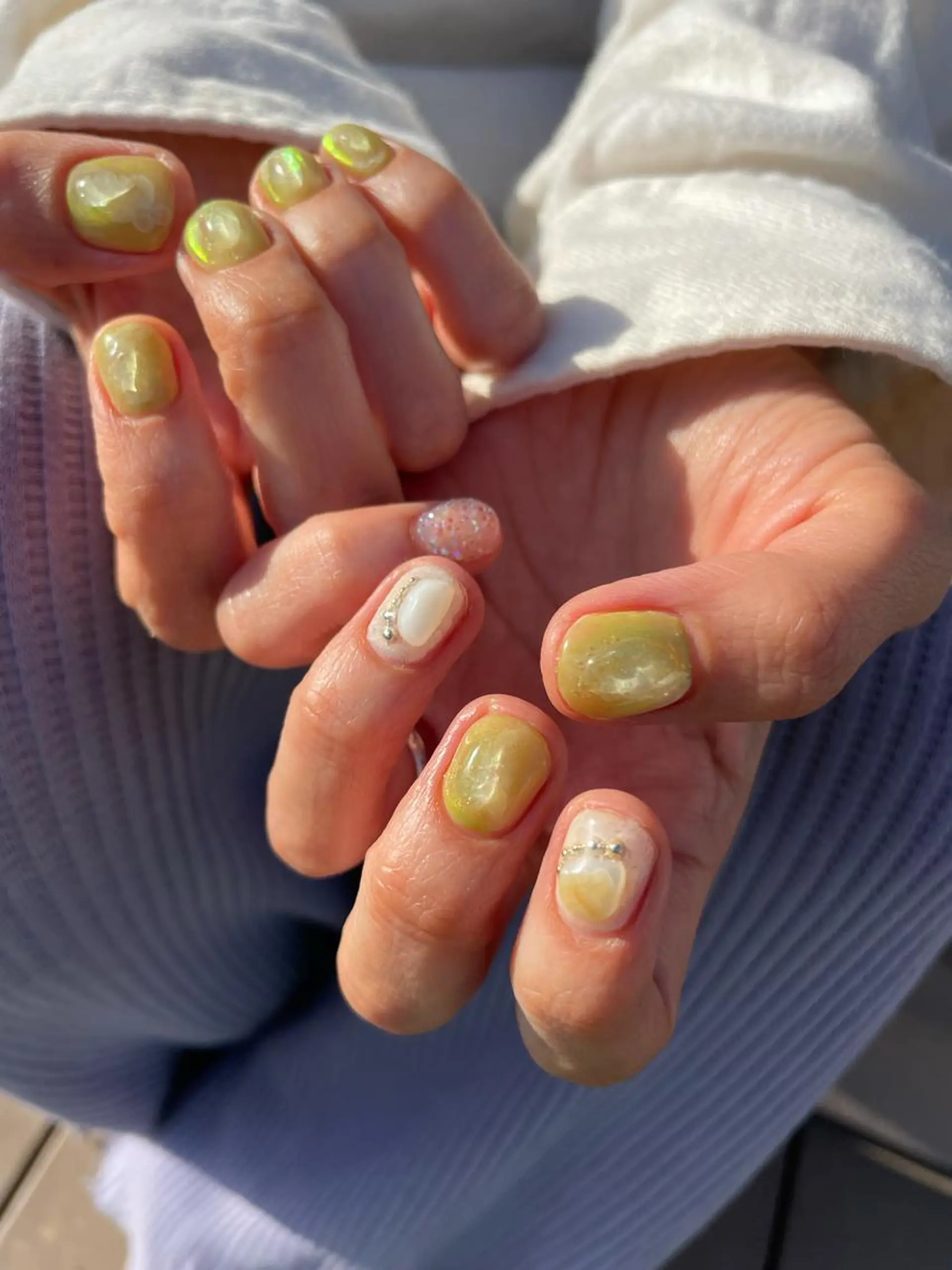 ネイル ピスタチオネイル 春ネイル Nail room U-！のネイルデザイン