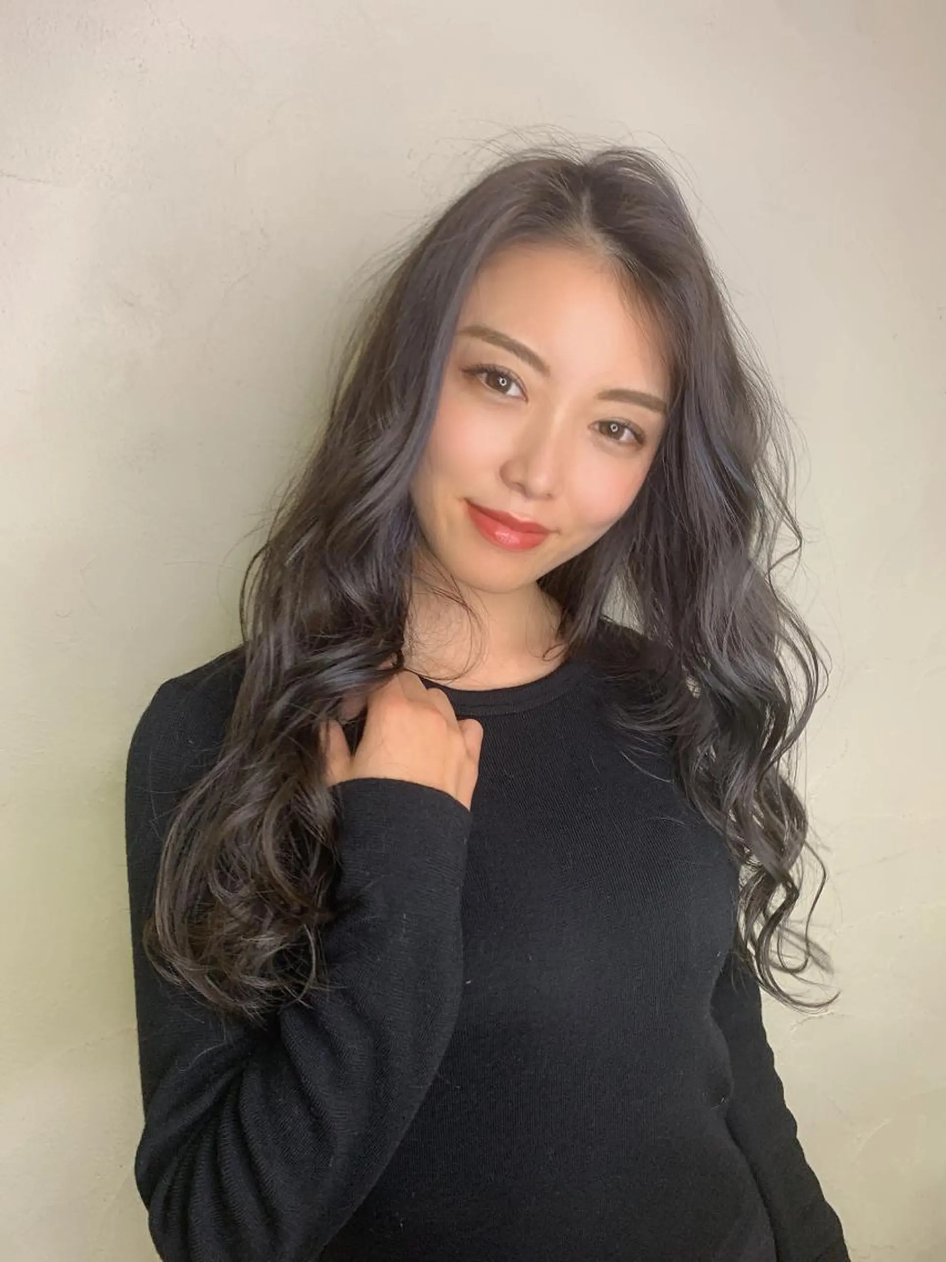 ロング ハイライト 深沢 秀のヘアスタイル