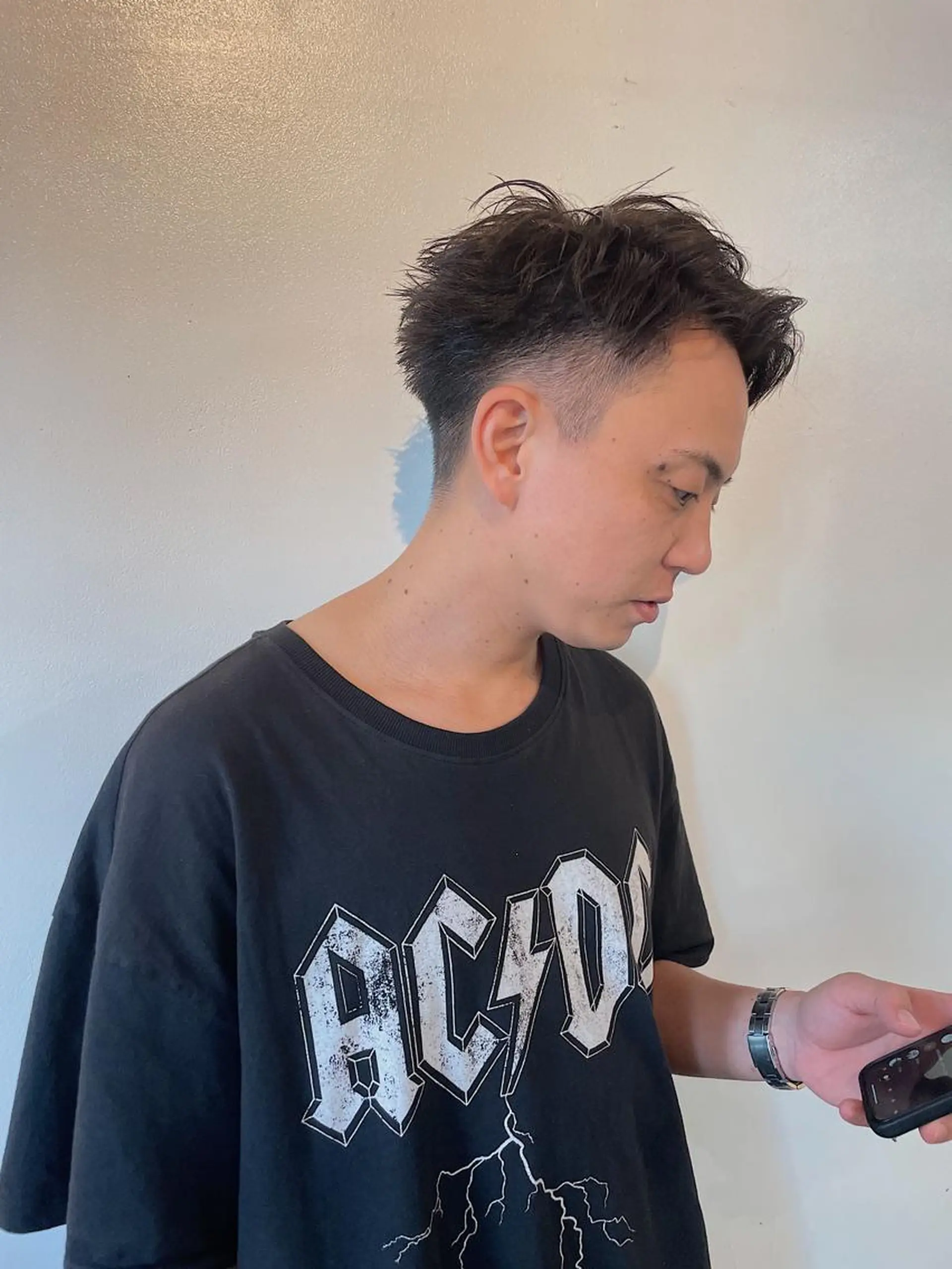 メンズ スパイキーショート カット h a k u 大倉 卓人のヘアスタイル