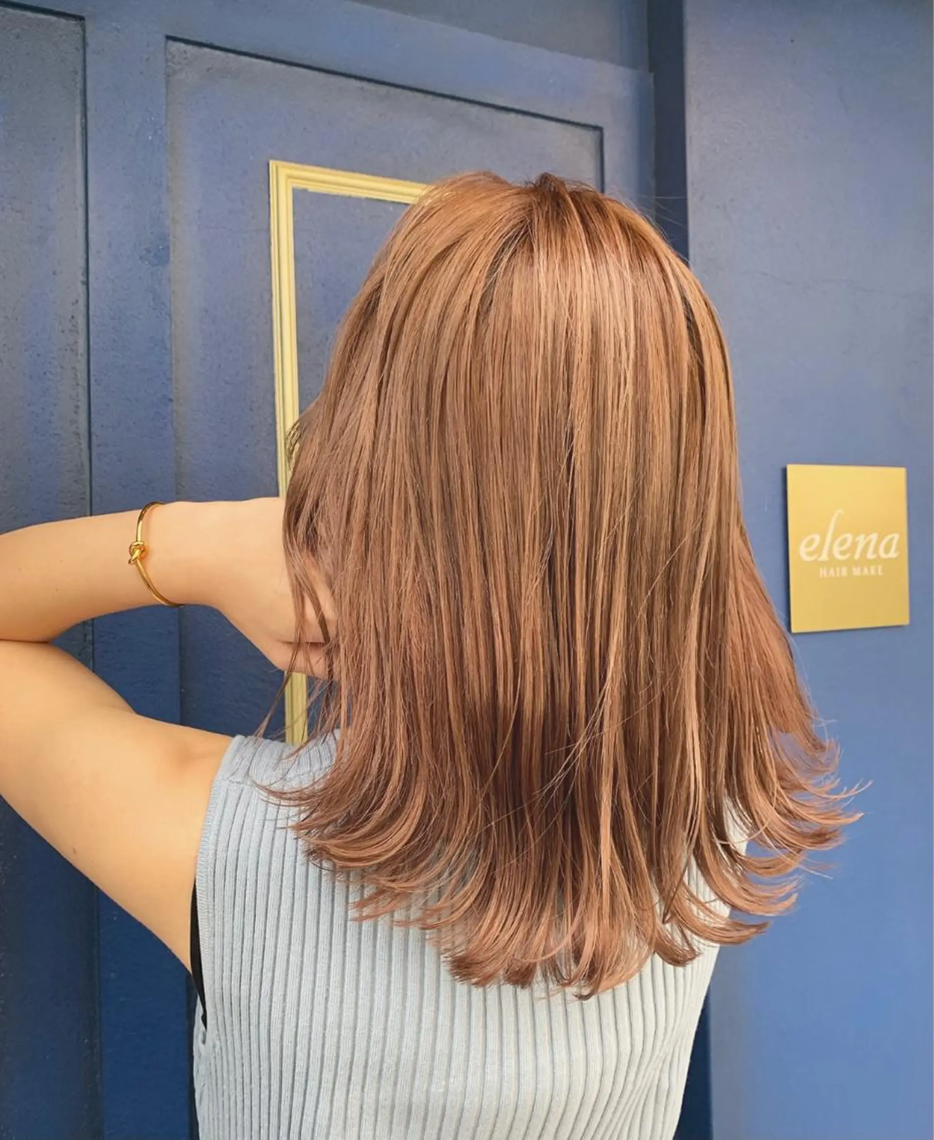 ミディアム カラー ヘアアレンジ カット ヘアカラー ヘアセット 💛髪質改善/透明感 カラー🧡reikaのヘアスタイル
