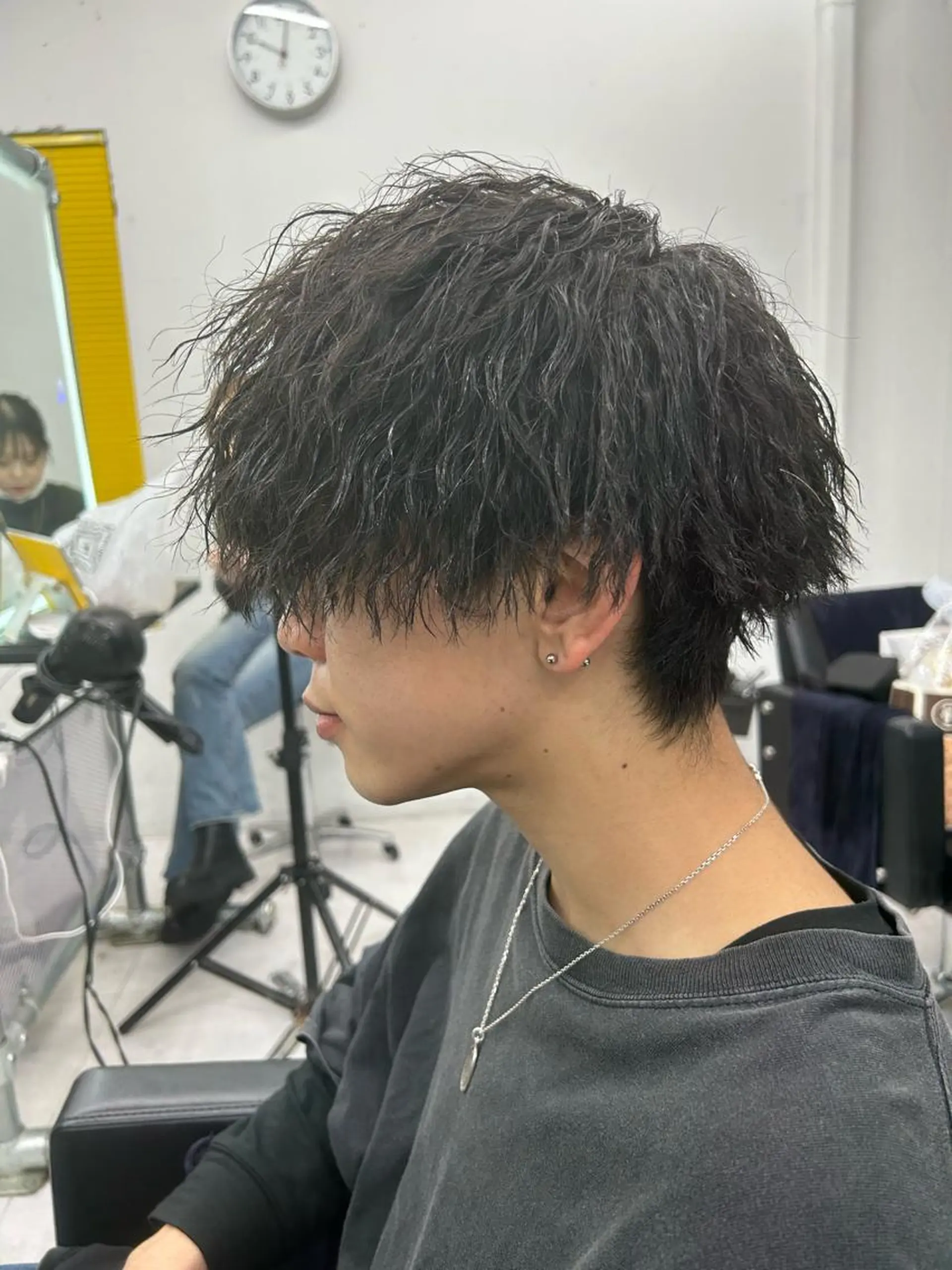 パーマ メンズ フェード・メッシュ ハイトーン/fumaのヘアスタイル