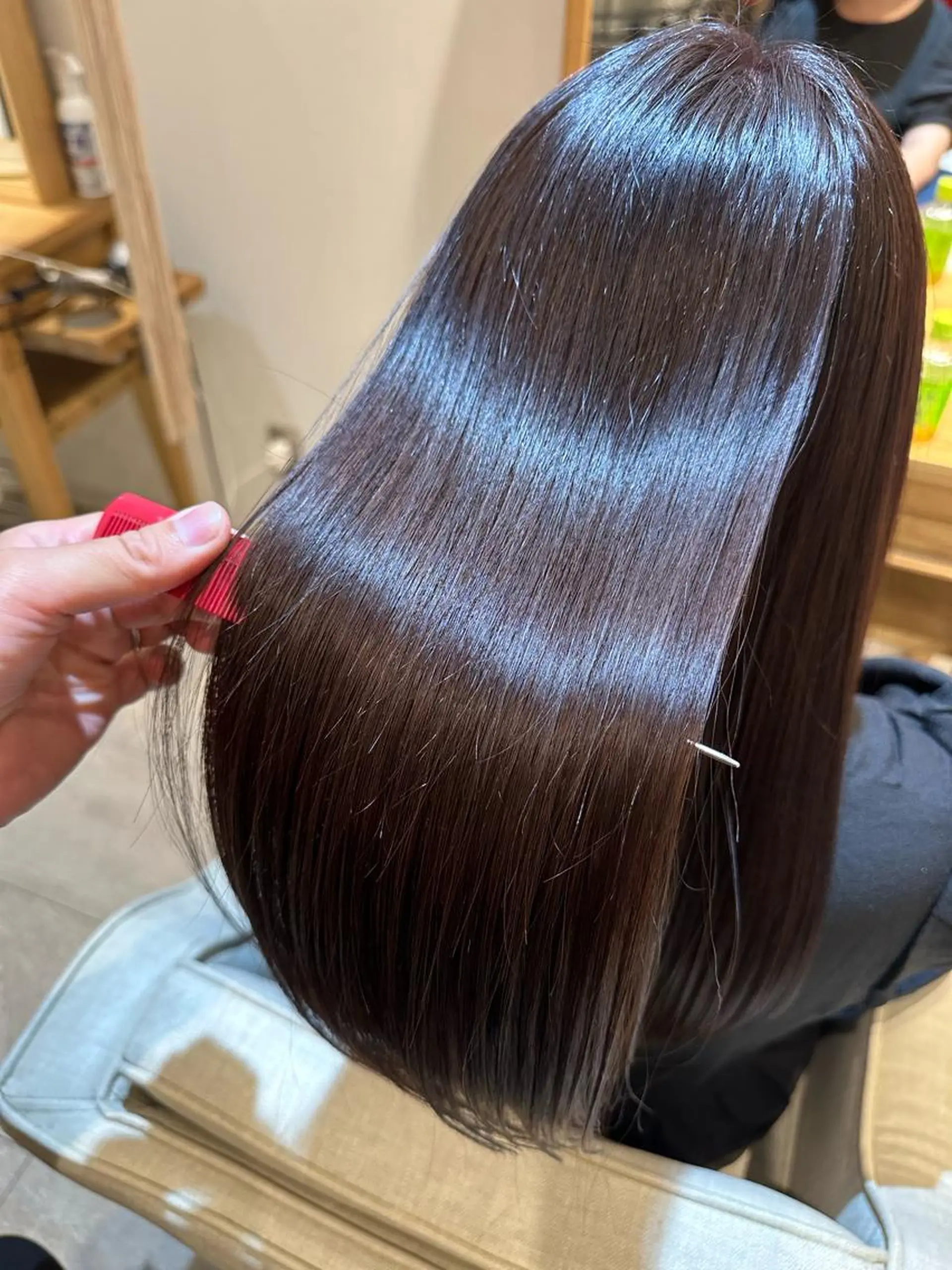 ロング カット ヘアカラー パーマ 縮毛矯正 トリートメント AUBEHAIRpeony所属・山形酸性ストレート 古川✂︎のヘアスタイル