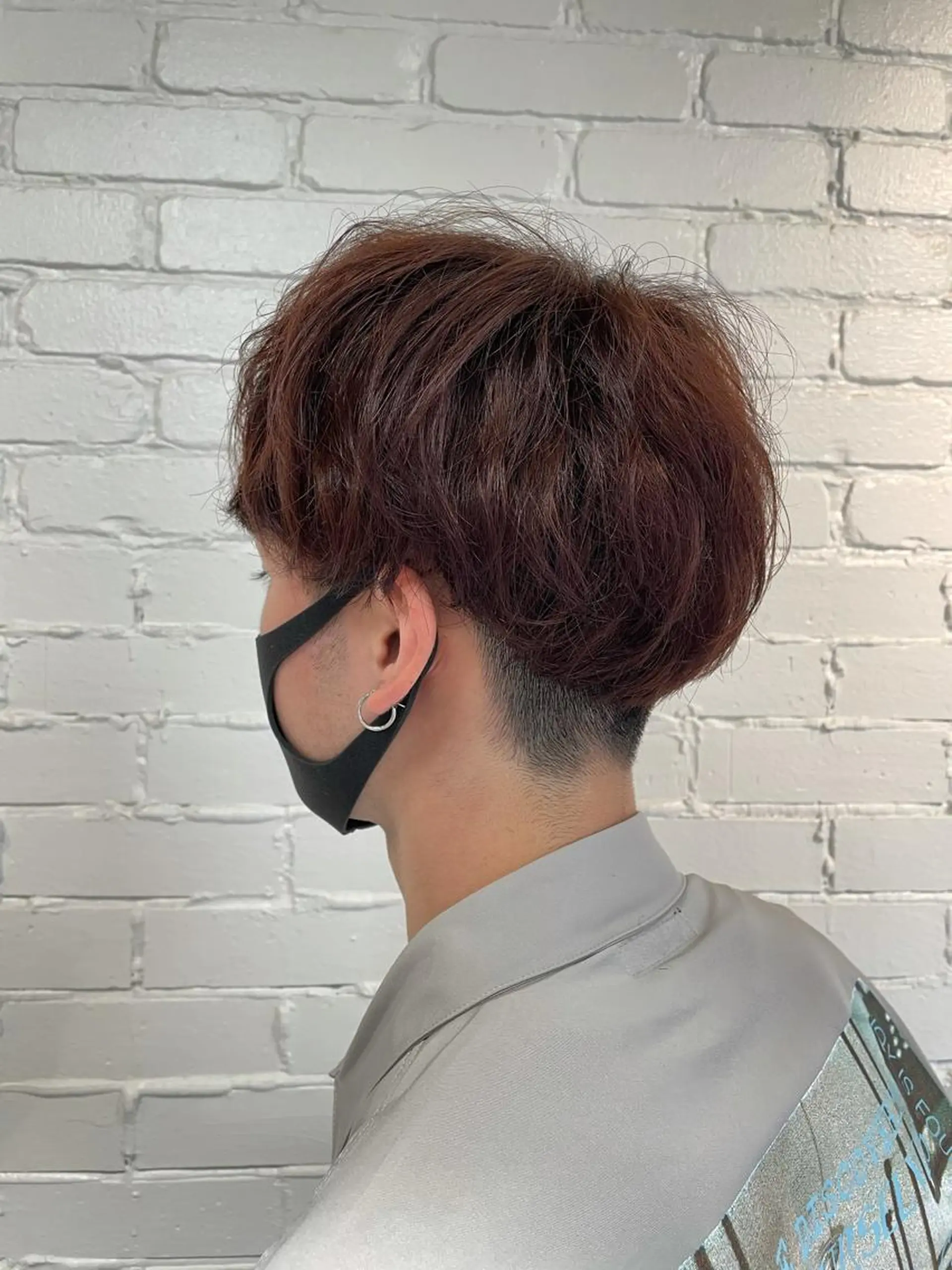 カラー メンズ ボルドーカラー 🩰韓国レイヤー🩷 艶カラー🌷小栁歩美のヘアスタイル