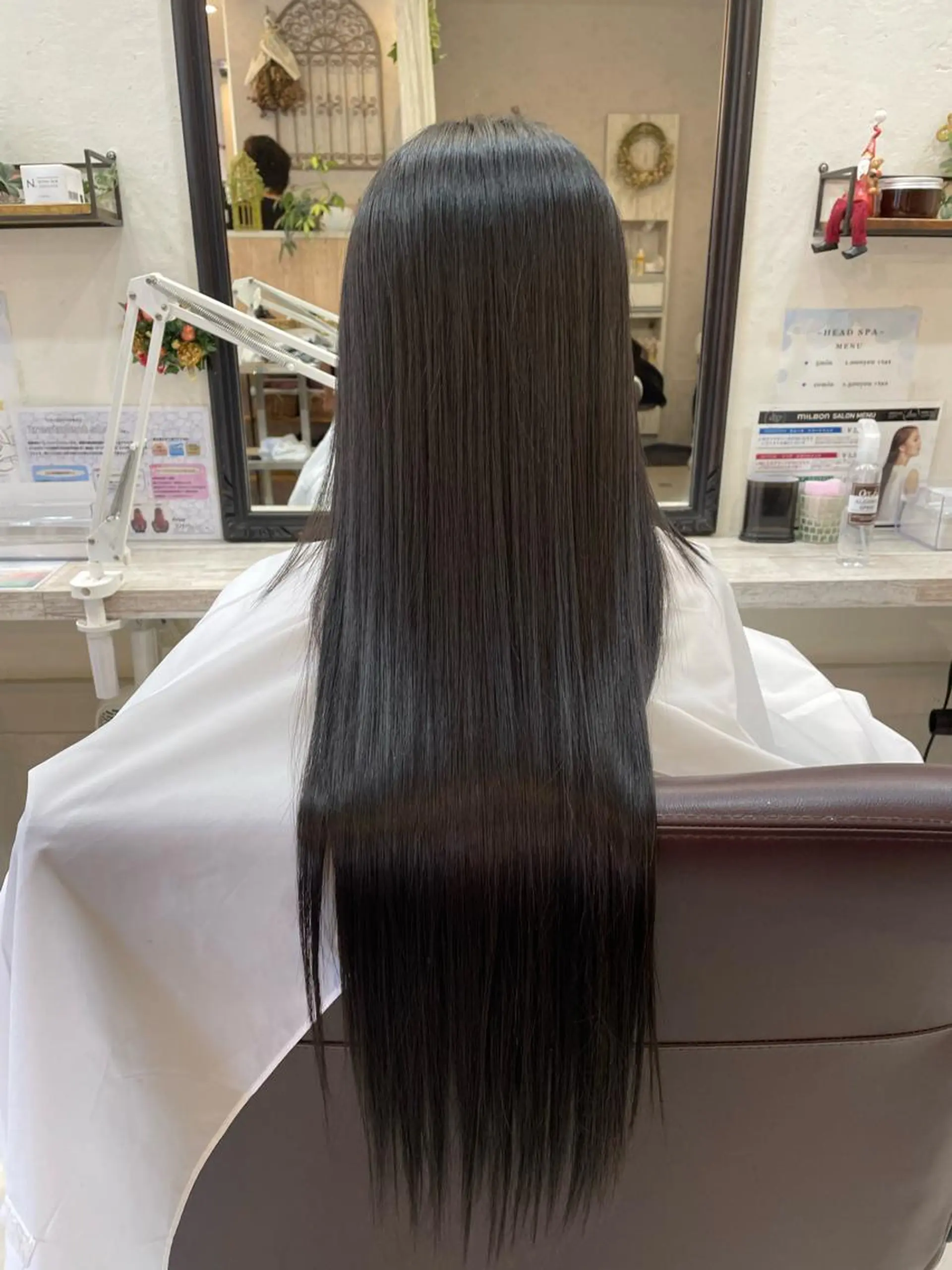 ロング カット 縮毛矯正 トリートメント 津田 あかねのヘアスタイル