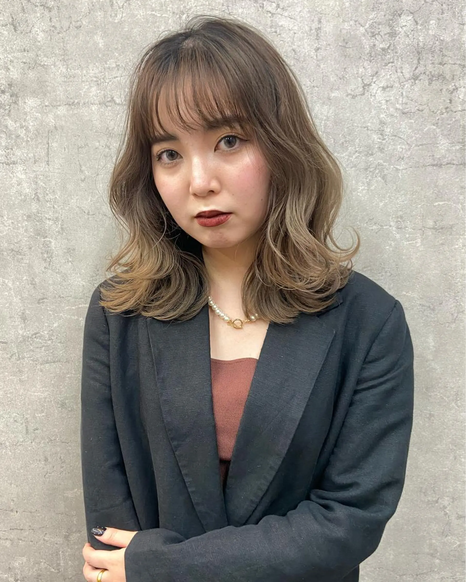 セミロング 藤山大地 /カラーモデルのヘアスタイル