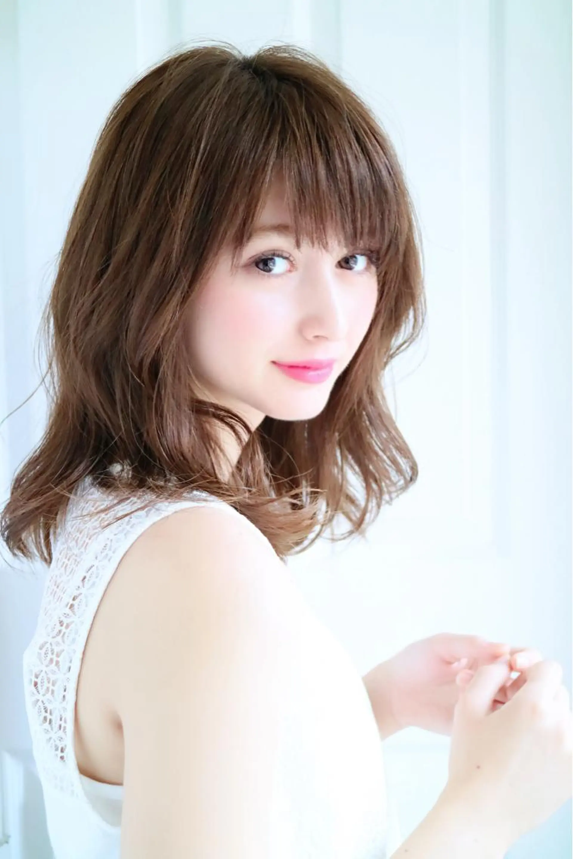ミディアム カラー パーマ ヘアアレンジ 似合わせhair🔸 アサダ　タカコ🔸のヘアスタイル