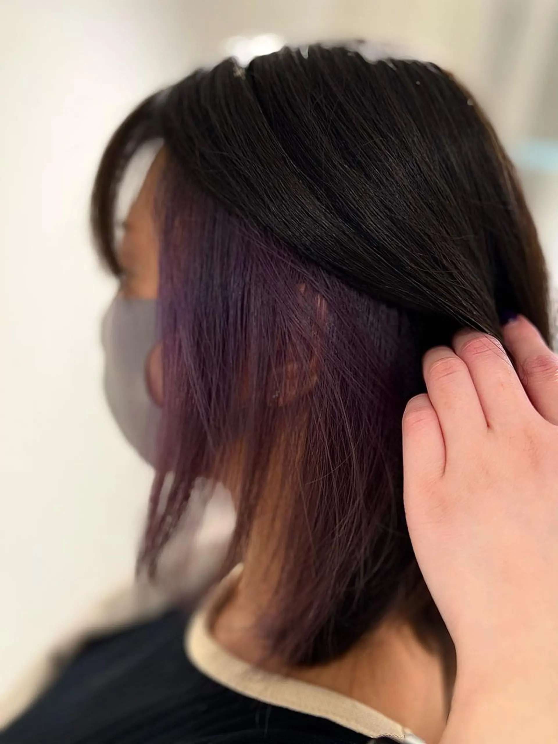 ミディアム カラー ラベンダーカラー 🪽ラベンダーカラー 暗髪透明感🪽レイナのヘアスタイル