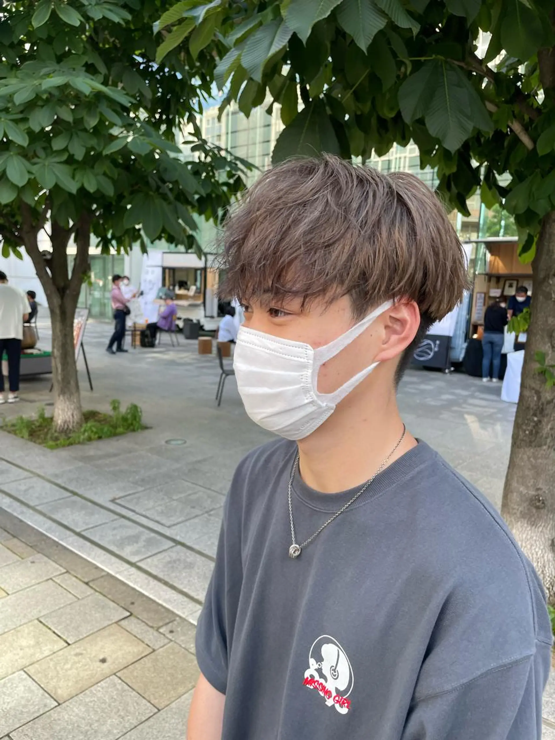 カラー メンズ ダブルカラー 🐺ウルフ/レイヤー カット/高嶋湧大のヘアスタイル