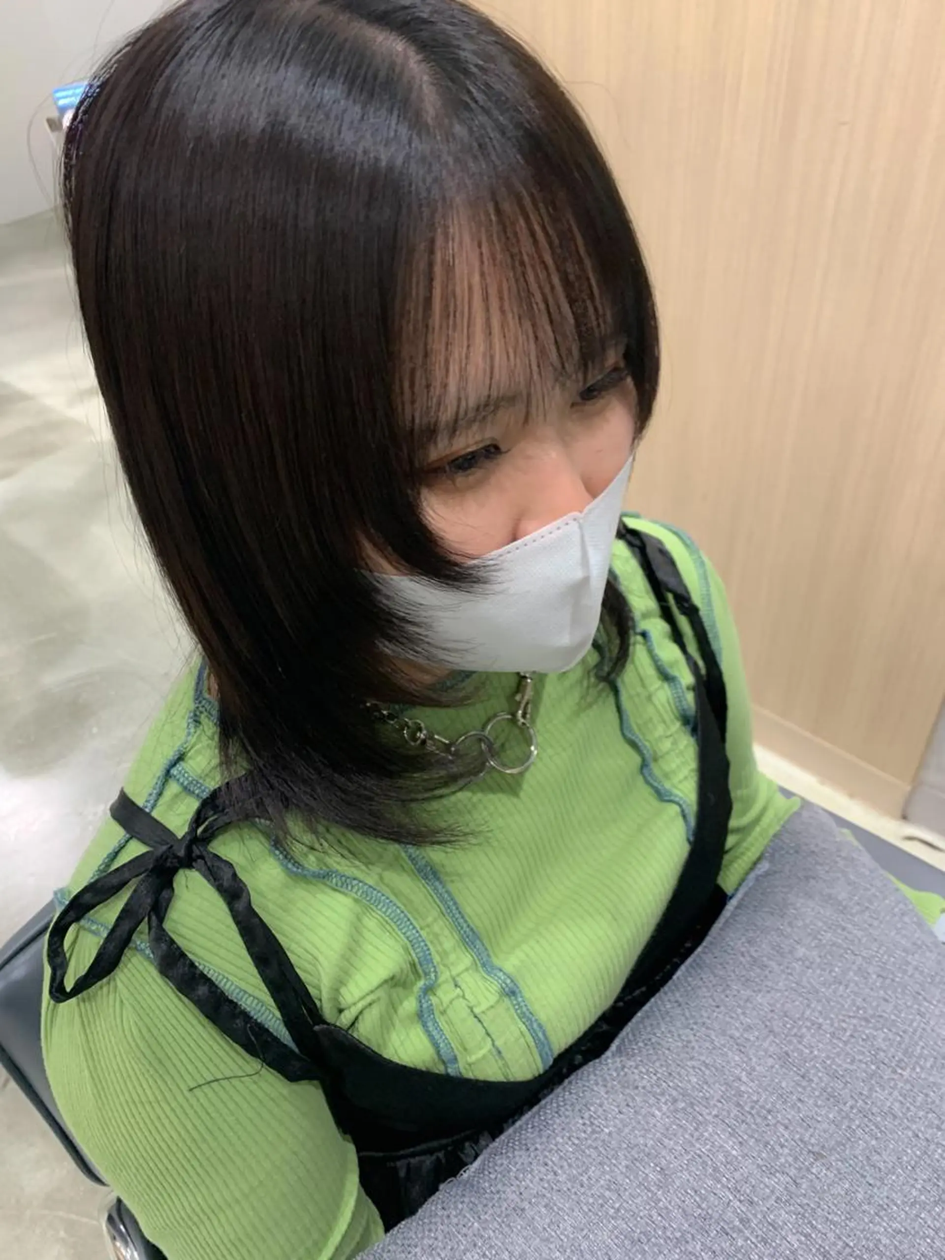 ミディアム ヘアアレンジ 顔まわりレイヤー 顔周りカット レイヤーカット 新宿♥ハッシュカット 暖色カラー♥Unaのヘアスタイル