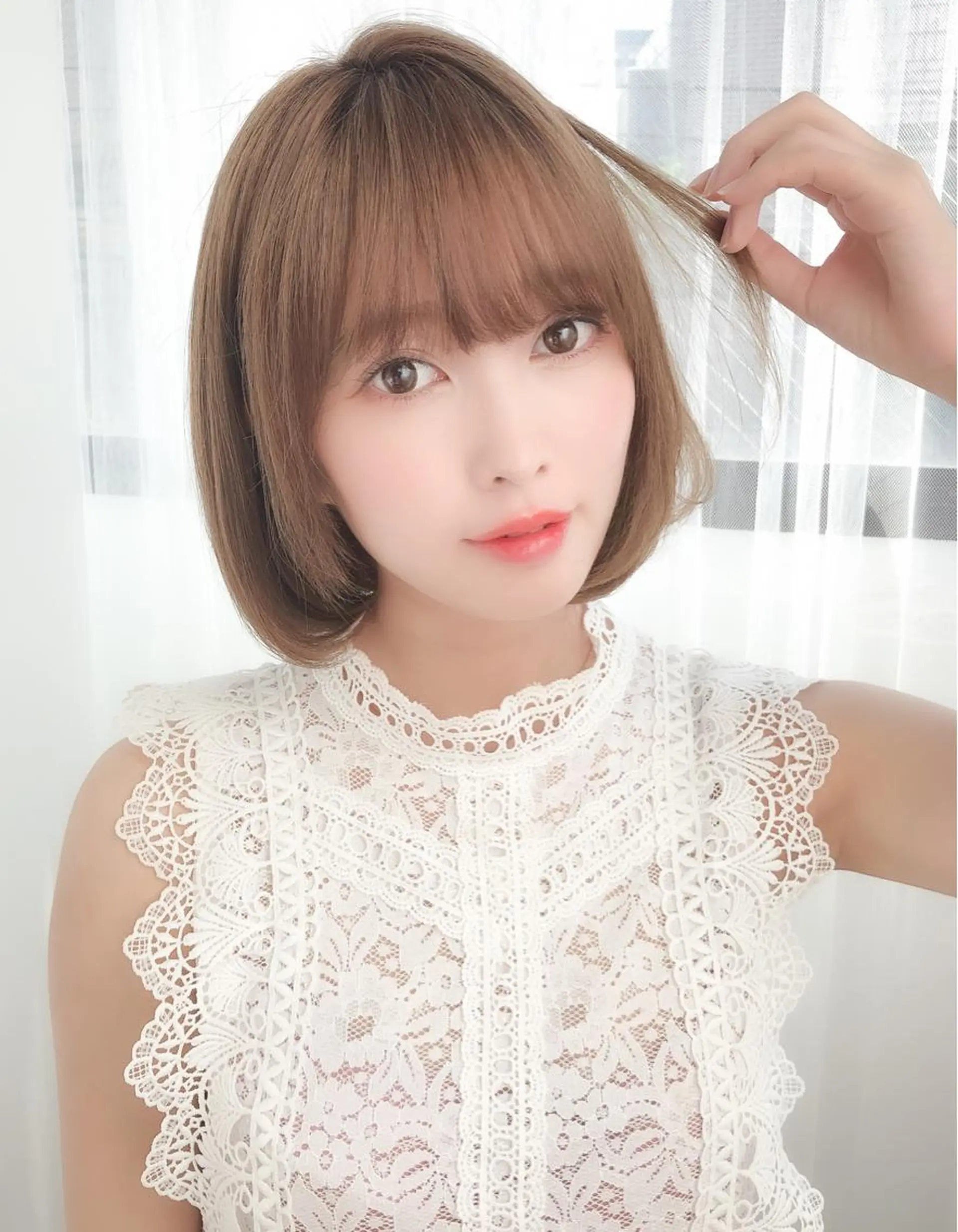 ショート カラー パーマ ヘアアレンジ 美髪矯正 Rioのヘアスタイル