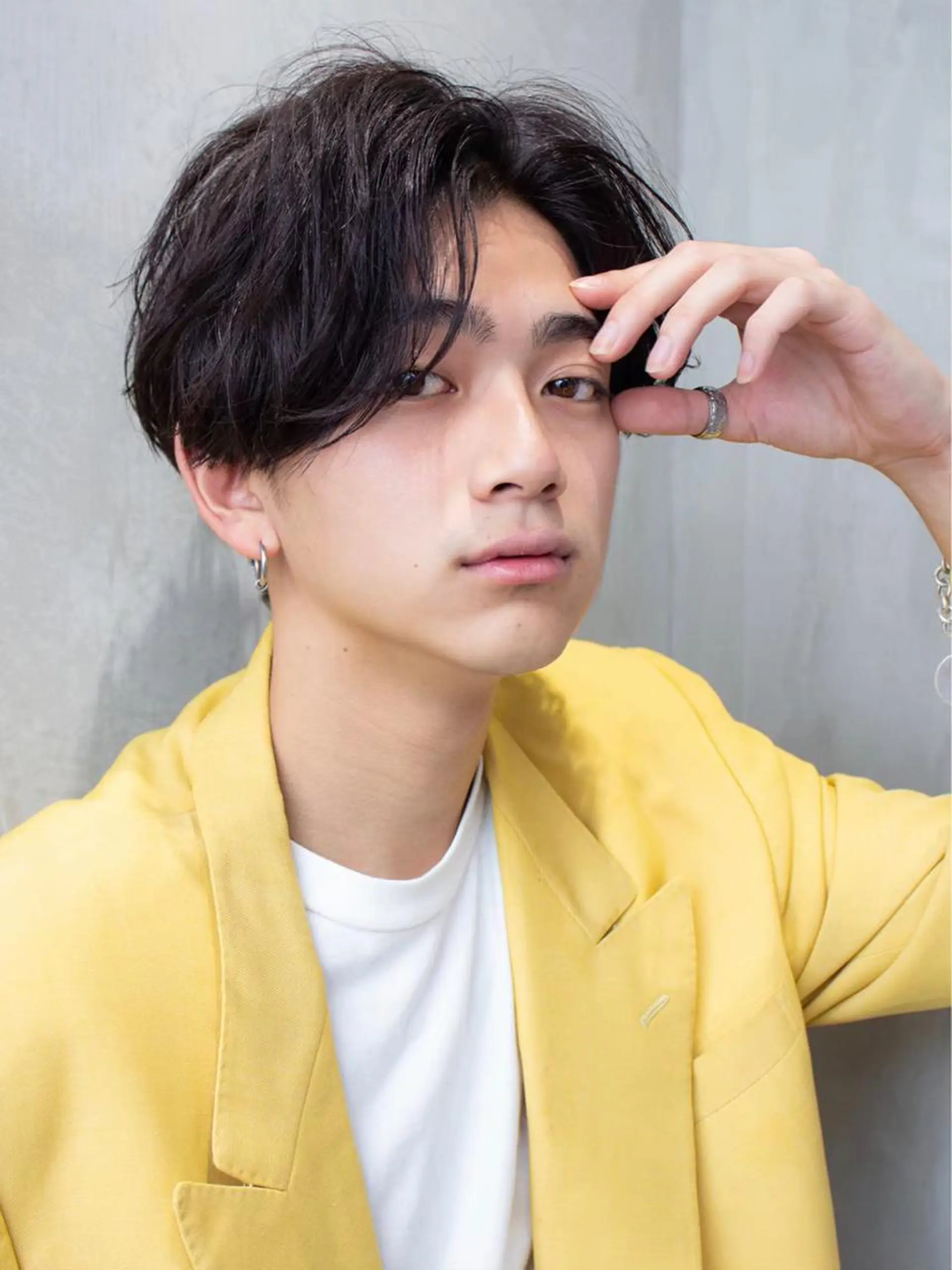 ショート パーマ メンズ センターパート マッシュ メンズパーマ 刈り上げ ニュアンスパーマ fifth JINGUMAE所属・波巻きスパイラルパー マ/シャドウパーマ駿のヘアスタイル