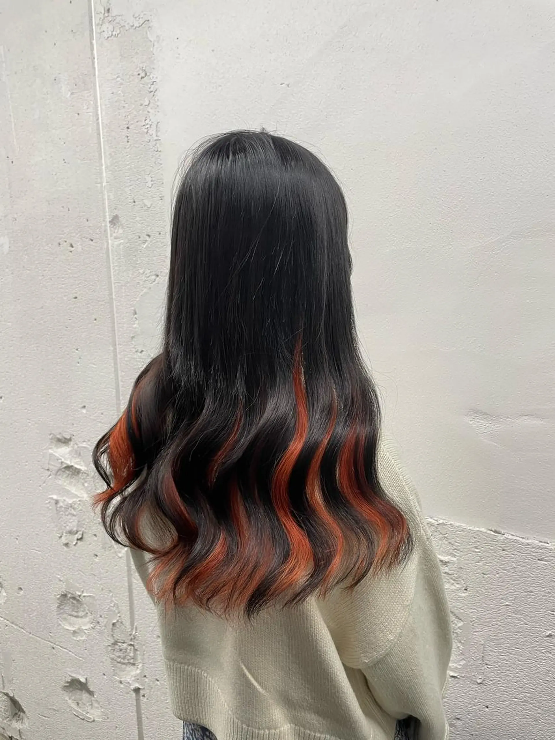 ロング カラー シールエクステ バレイヤージュ ミストバング ダブルカラー  フェイスフレーミング ヘアカラー エクステ 🧡艶髪ちゅるん髪 🫧🧡YUKI❄️のヘアスタイル
