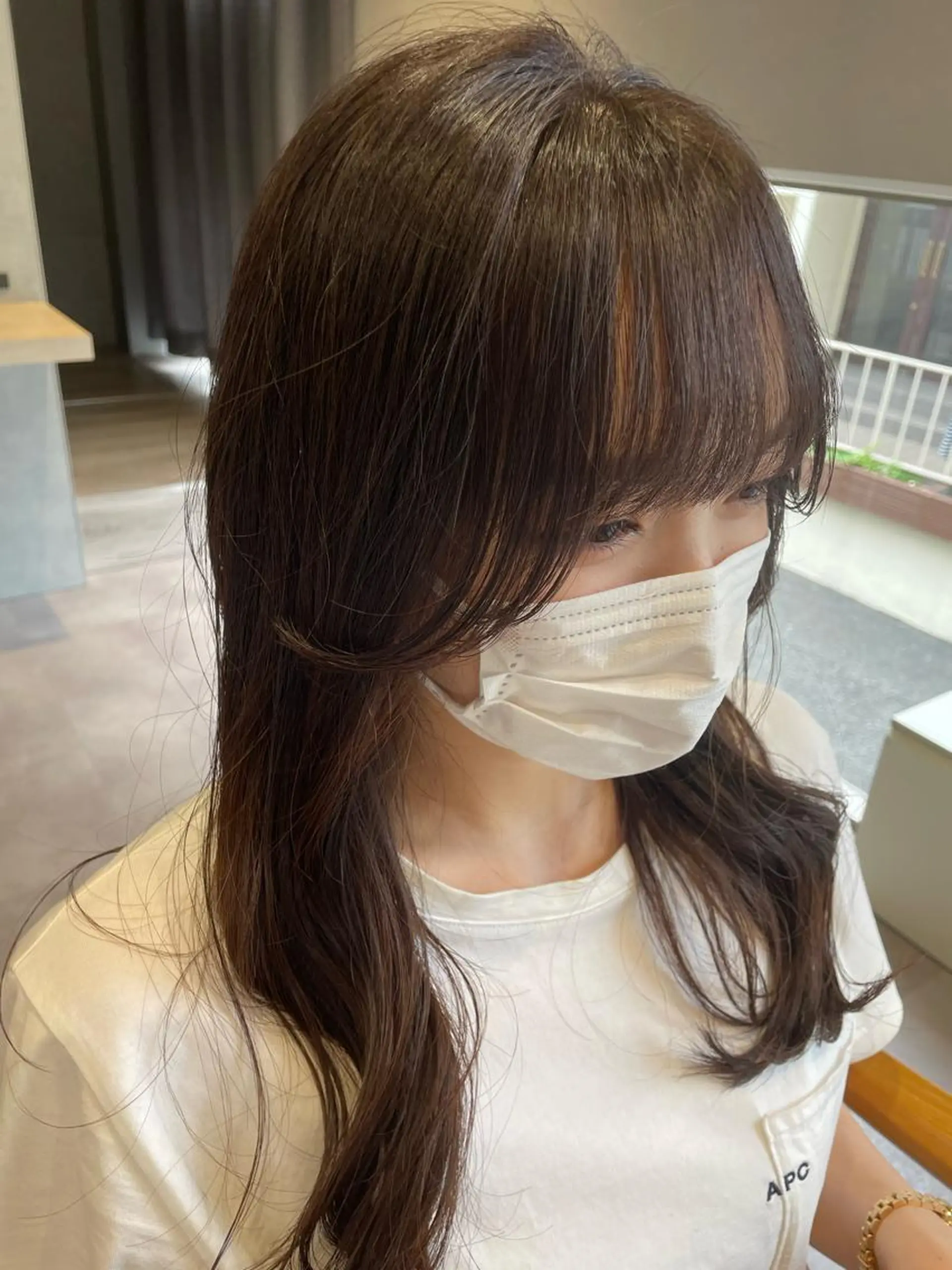 ロング カラー 韓国風/オシャレ /縮毛矯正/滝口琴未のヘアスタイル