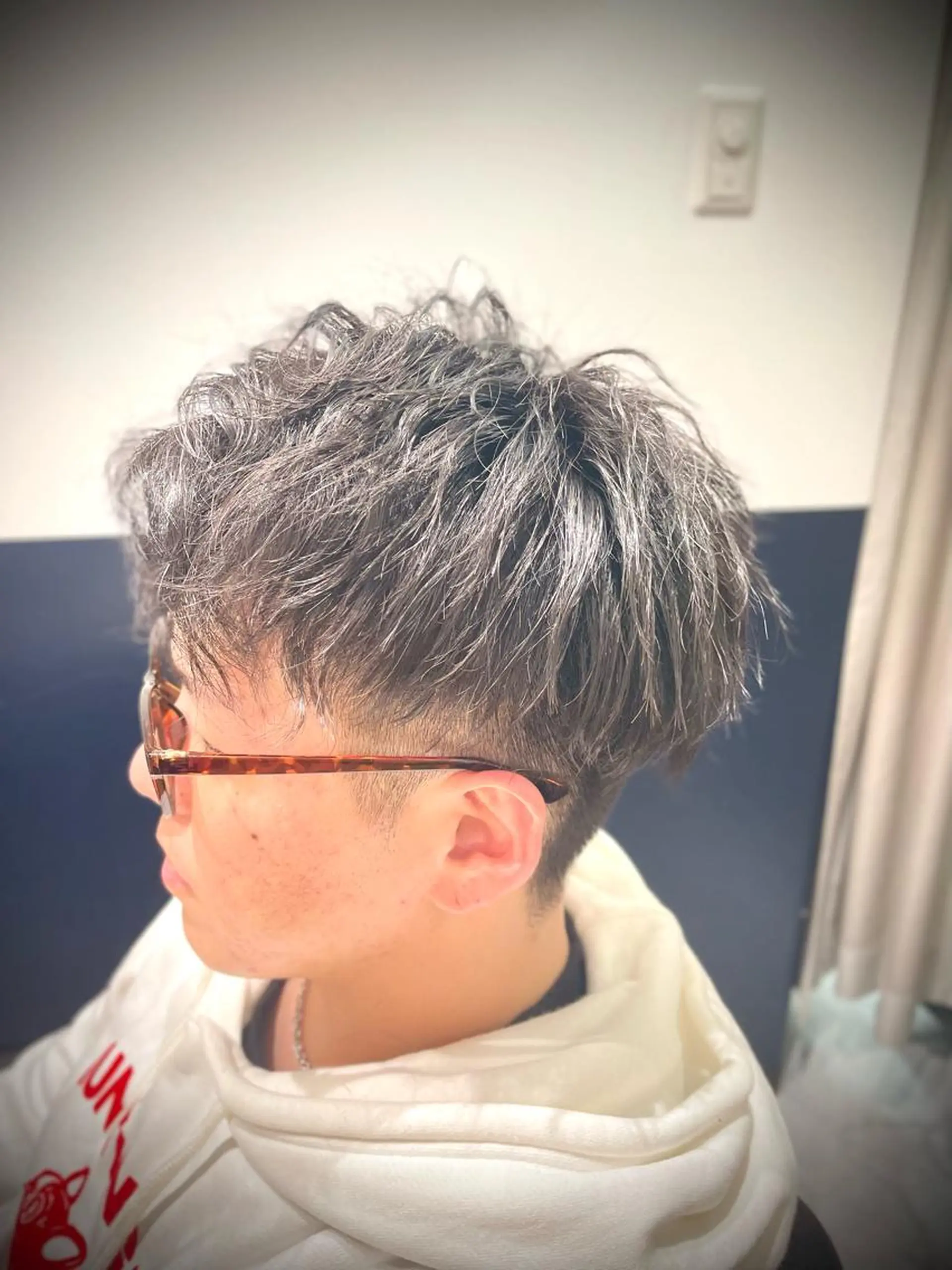 ショート パーマ メンズ メンズパーマ ツイストスパイラルパーマ スパイラルパーマ カット パーマ 銀座メンズカット/ 銀座メンズパーマ/のヘアスタイル