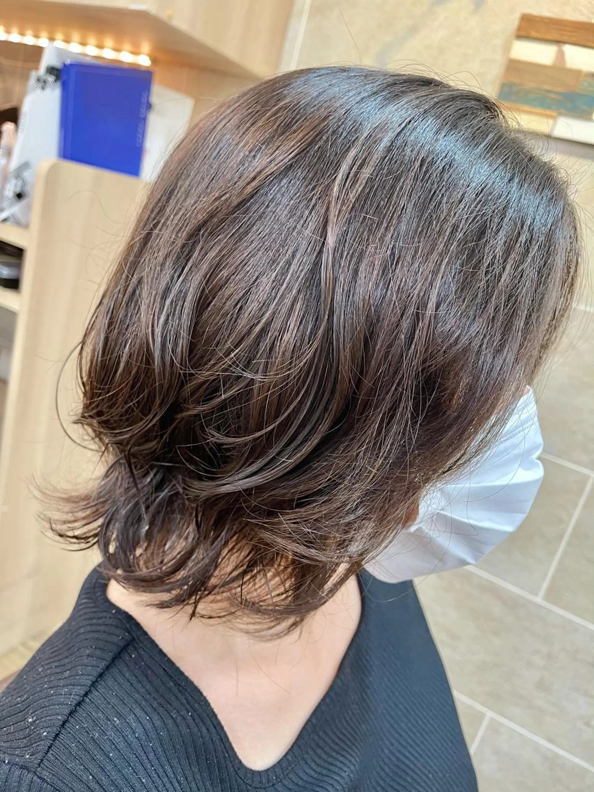 ミディアム パーマ ミディアムパーマ トリートメント 平田 たかしのヘアスタイル