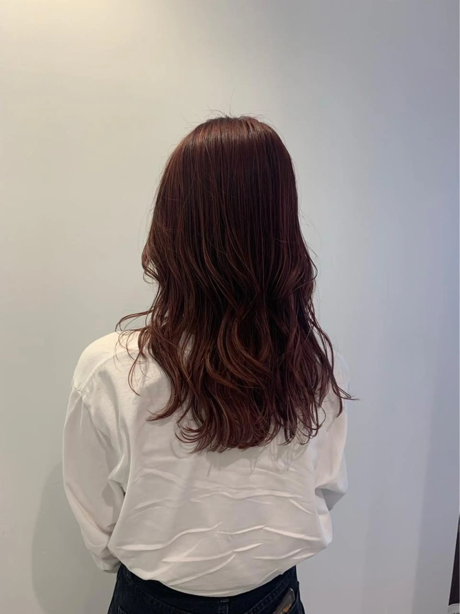 ロング エギョモリ 天使の羽バング・フェザーバング ハッシュカット ハイライト ヨシンモリ なかむら ゆきのヘアスタイル