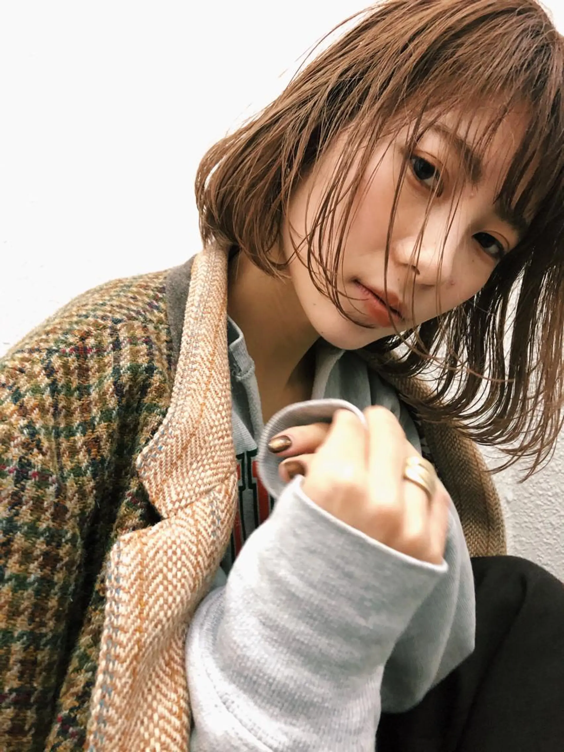 ミディアム カラー カット ヘアカラー トリートメント amy.所属・パーマ/レイヤー 岩山丈一郎のヘアスタイル