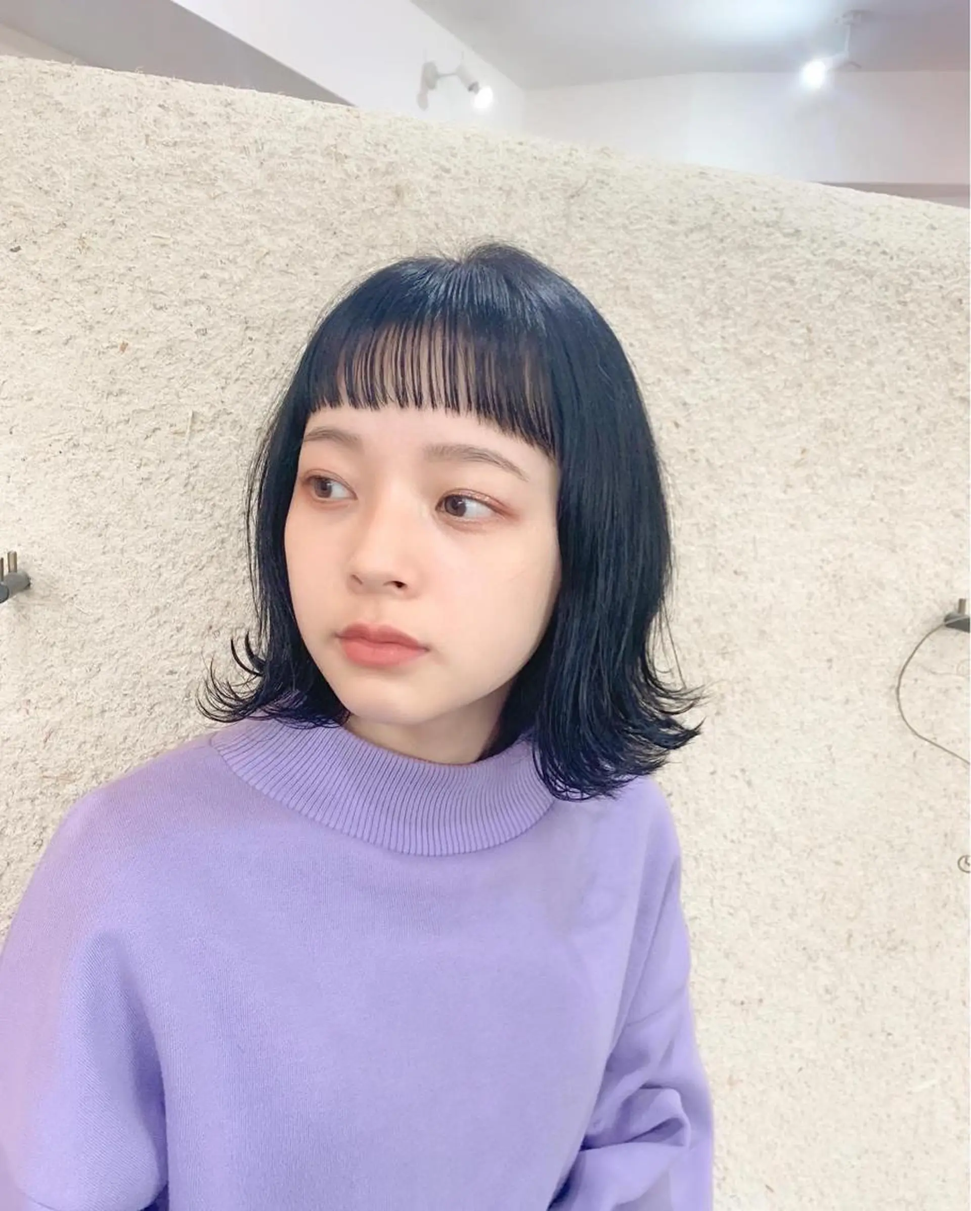 ミディアム カラー カット ヘッドスパ ヘアセット 角戸 りおのヘアスタイル