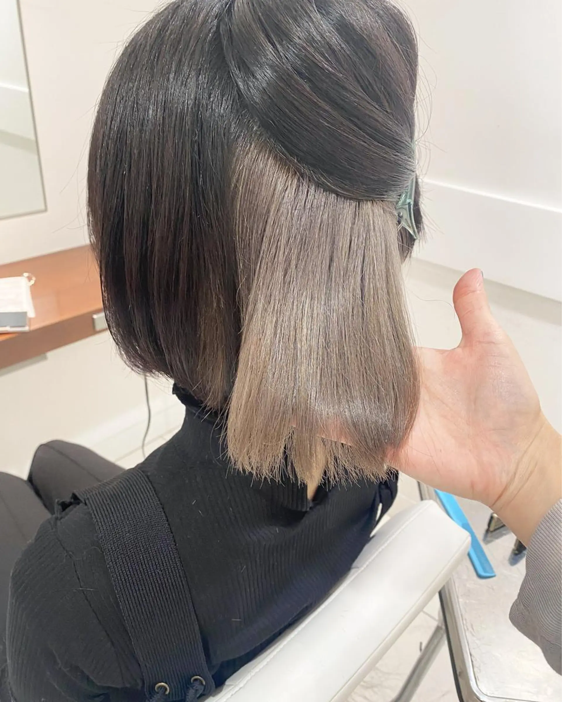 ミディアム カラー ウルフカット ハッシュカット/七海のヘアスタイル