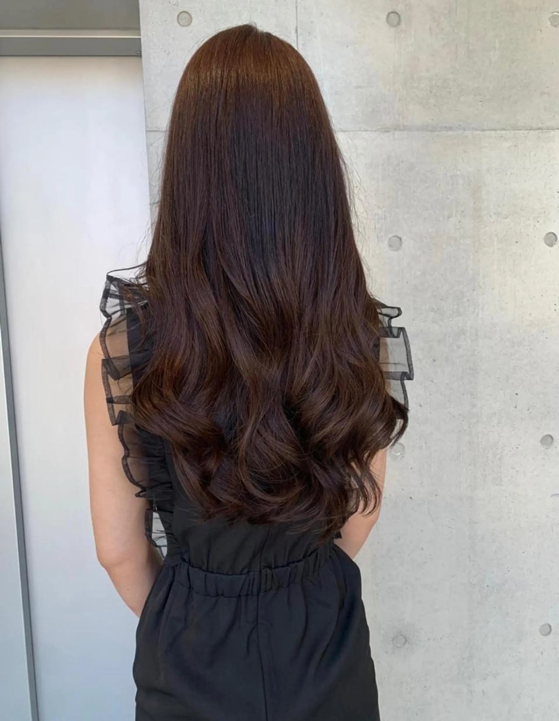 ロング カラー カット ヘアカラー トリートメント ヘッドスパ ヘアセット 透明感/オリーブ/ グレージュ/YUKAのヘアスタイル