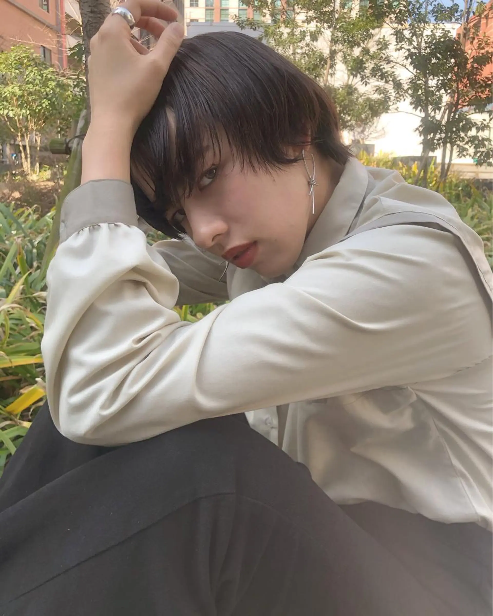 ショート カラー ヘアアレンジ カット ヘアカラー Peyp所属・早瀬裕之 パーマのヘアスタイル