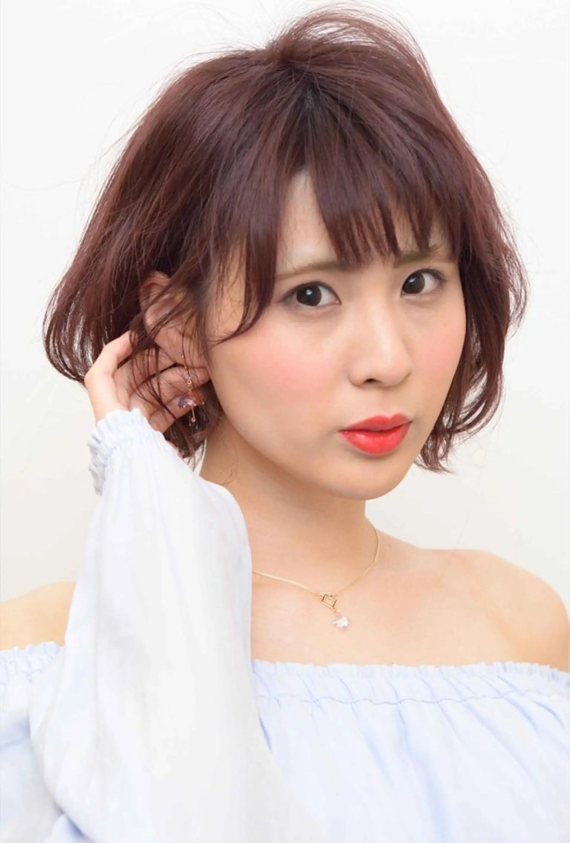 ショート カラー パーマ La Ruelle 江曽島店/髪質改善のヘアスタイル