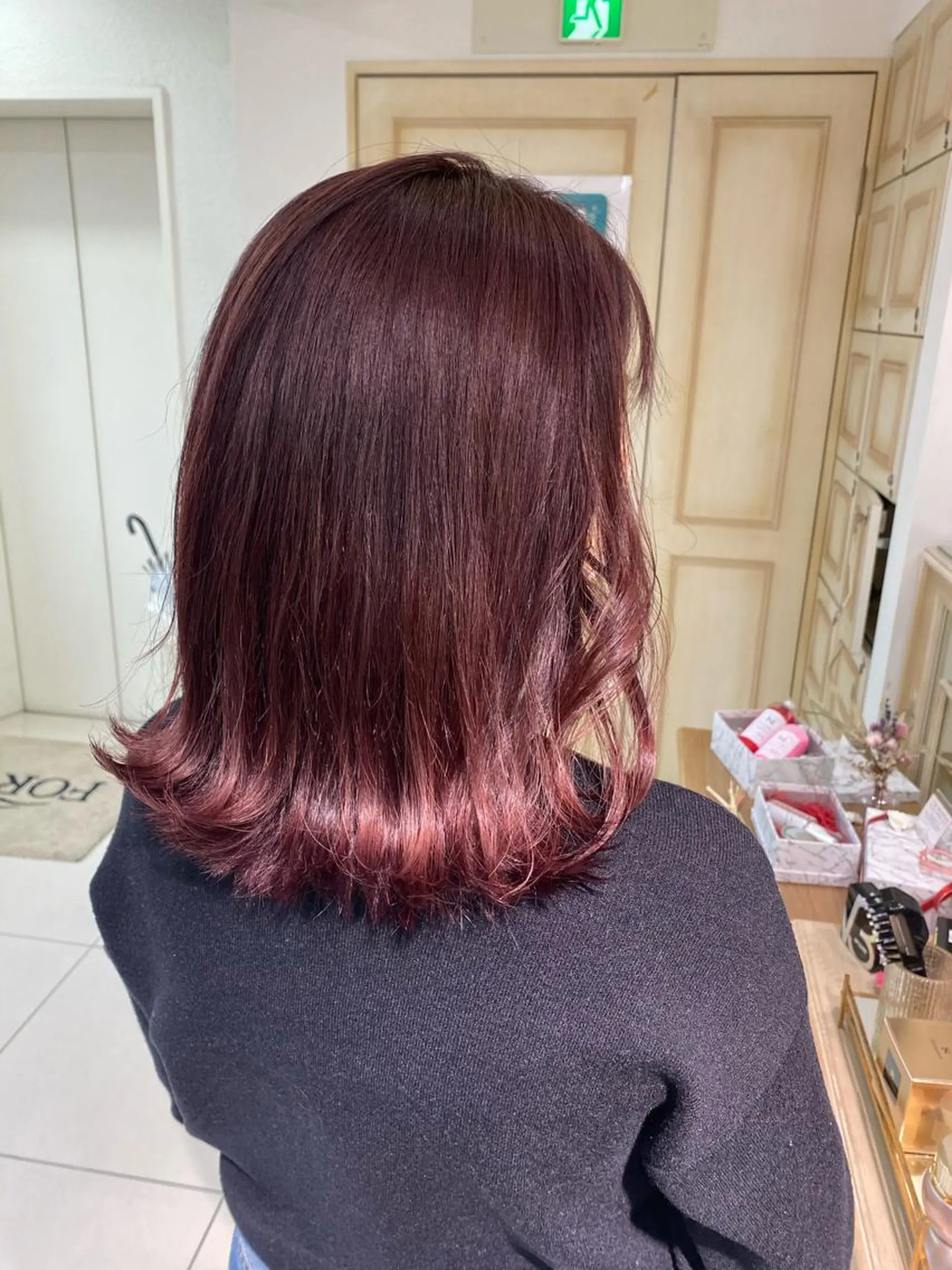 ミディアム カラー ヘアアレンジ 透明感カラー 古山 結季🌙🖤のヘアスタイル