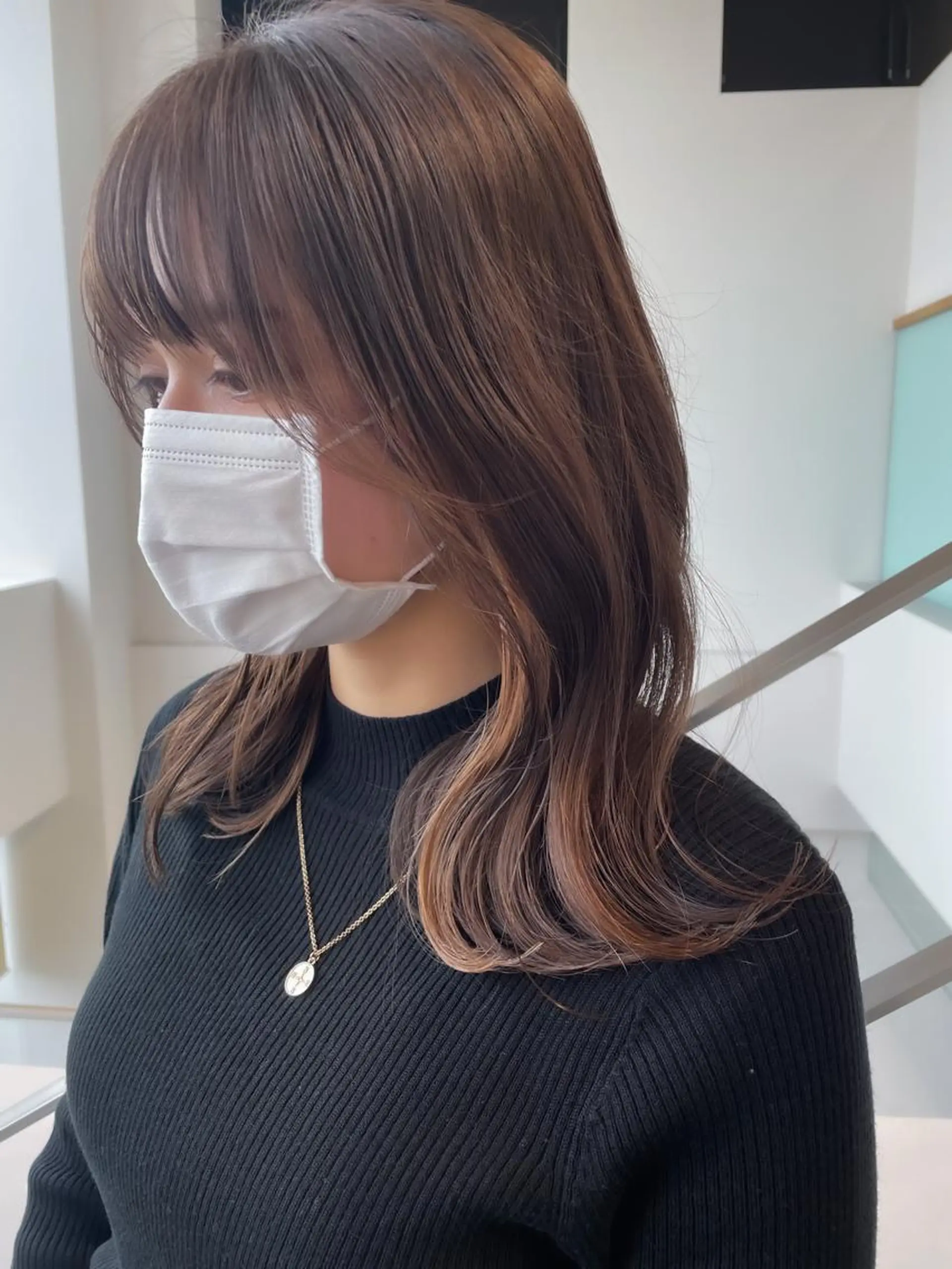 ミディアム カラー ヘアアレンジ アイブロウ ミニボブ/ブリーチ 🌈MISATOのヘアスタイル