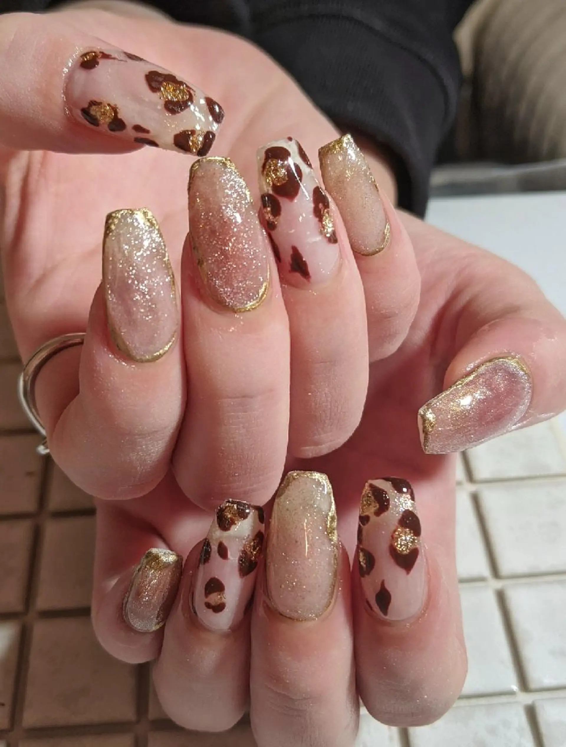 ネイル アニマル柄 クリアネイル ハンドネイル private salon mieのネイルデザイン