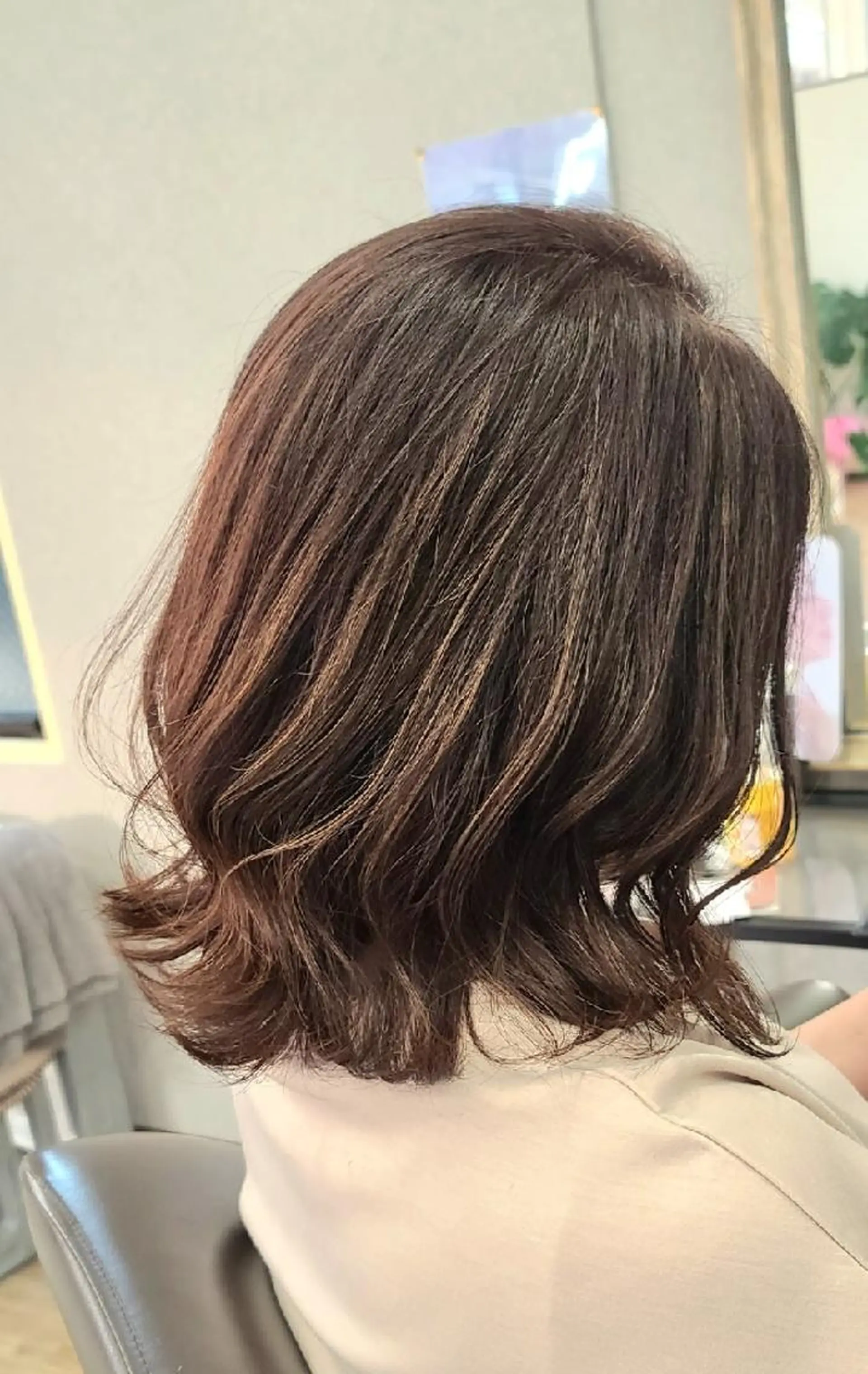 ミディアム カラー パーマ カット パーマ 井澗 修二のヘアスタイル