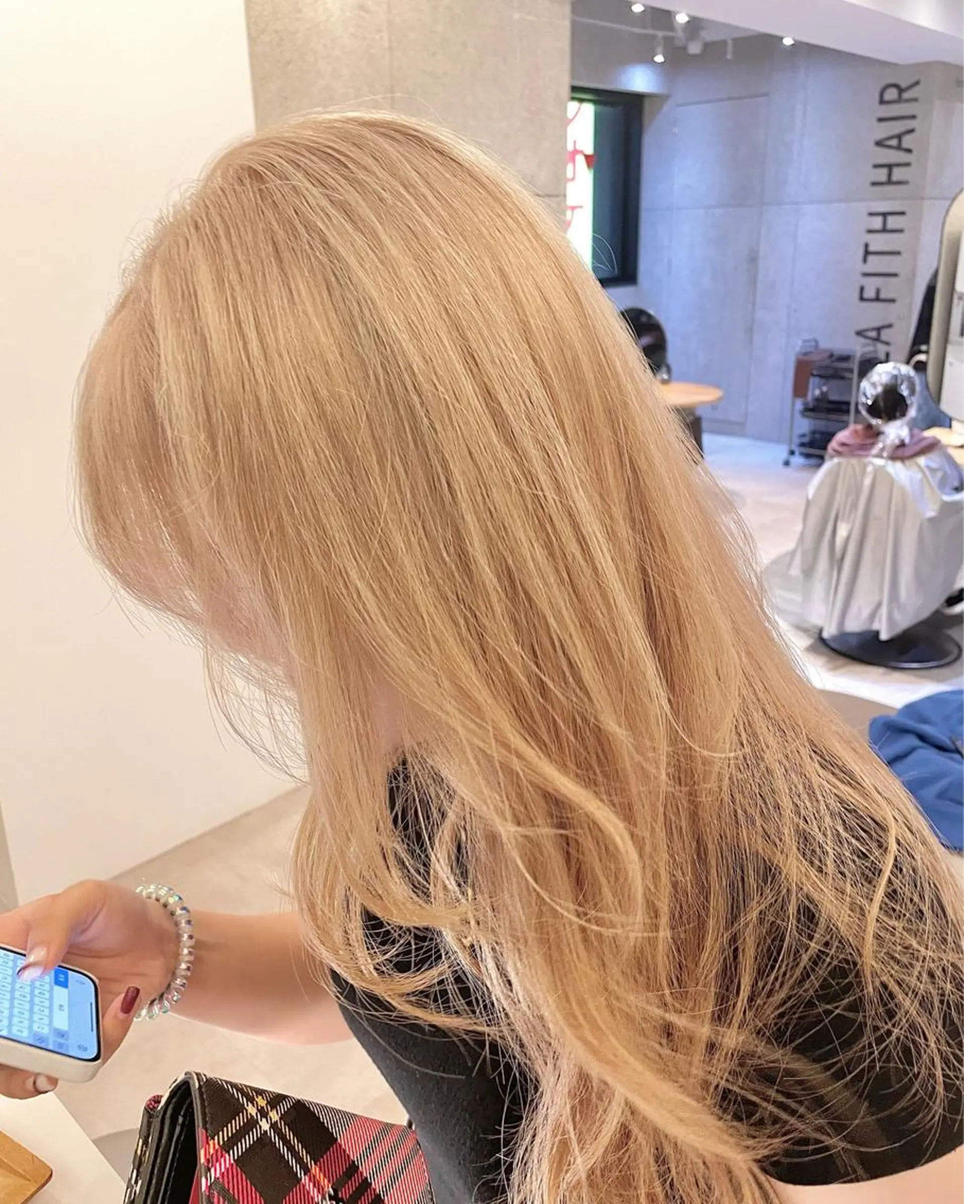 ロング カラー カット ヘアカラー 💘韓国レイヤー上 品カラーruru💘のヘアスタイル