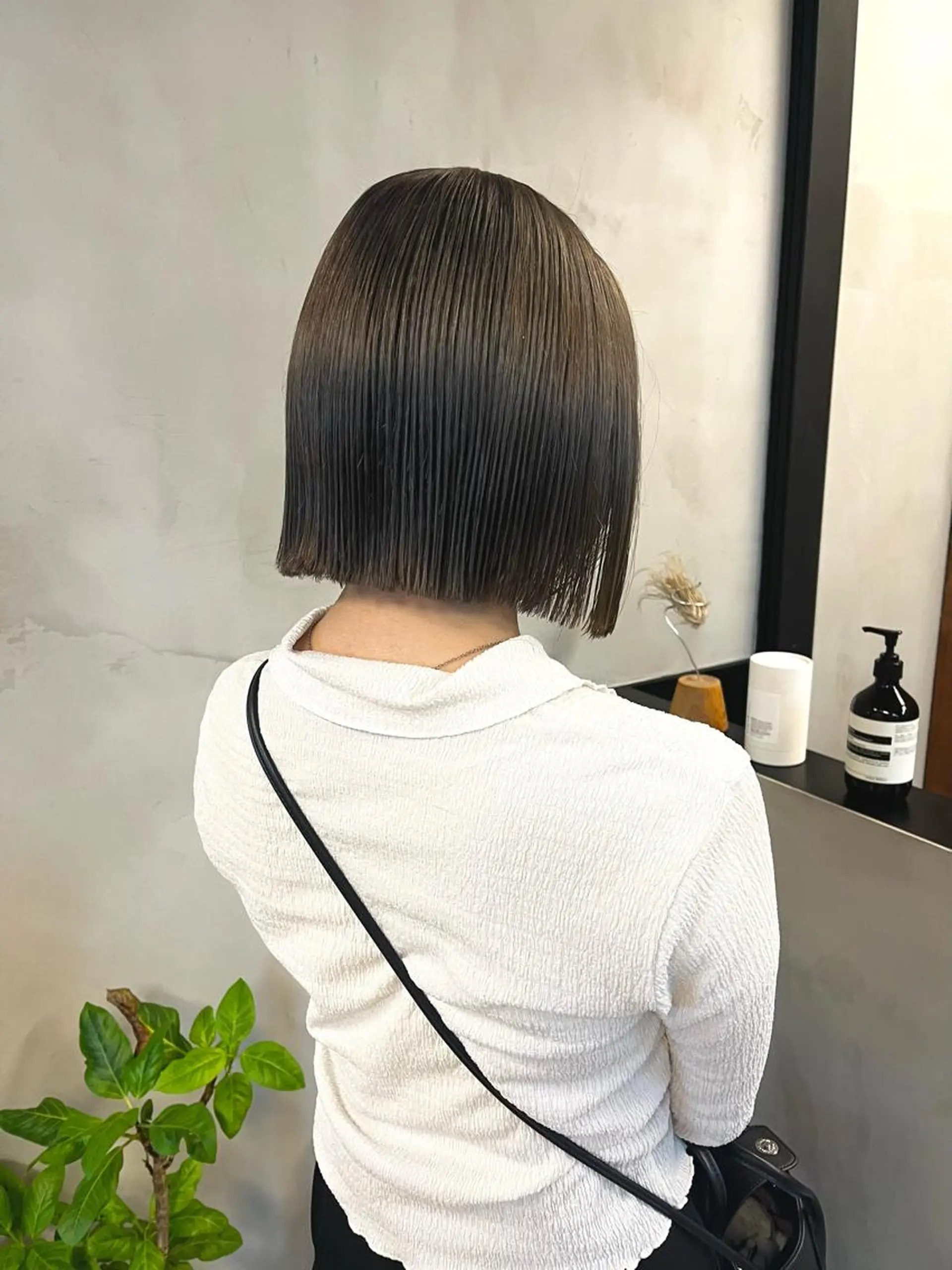 ミディアム カラー ヘアアレンジ ブリーチ ダブルカラー ブリーチなしカラー ボブ カット ヘアカラー ena/ブリーチなし 透明感・レイヤー🎀のヘアスタイル