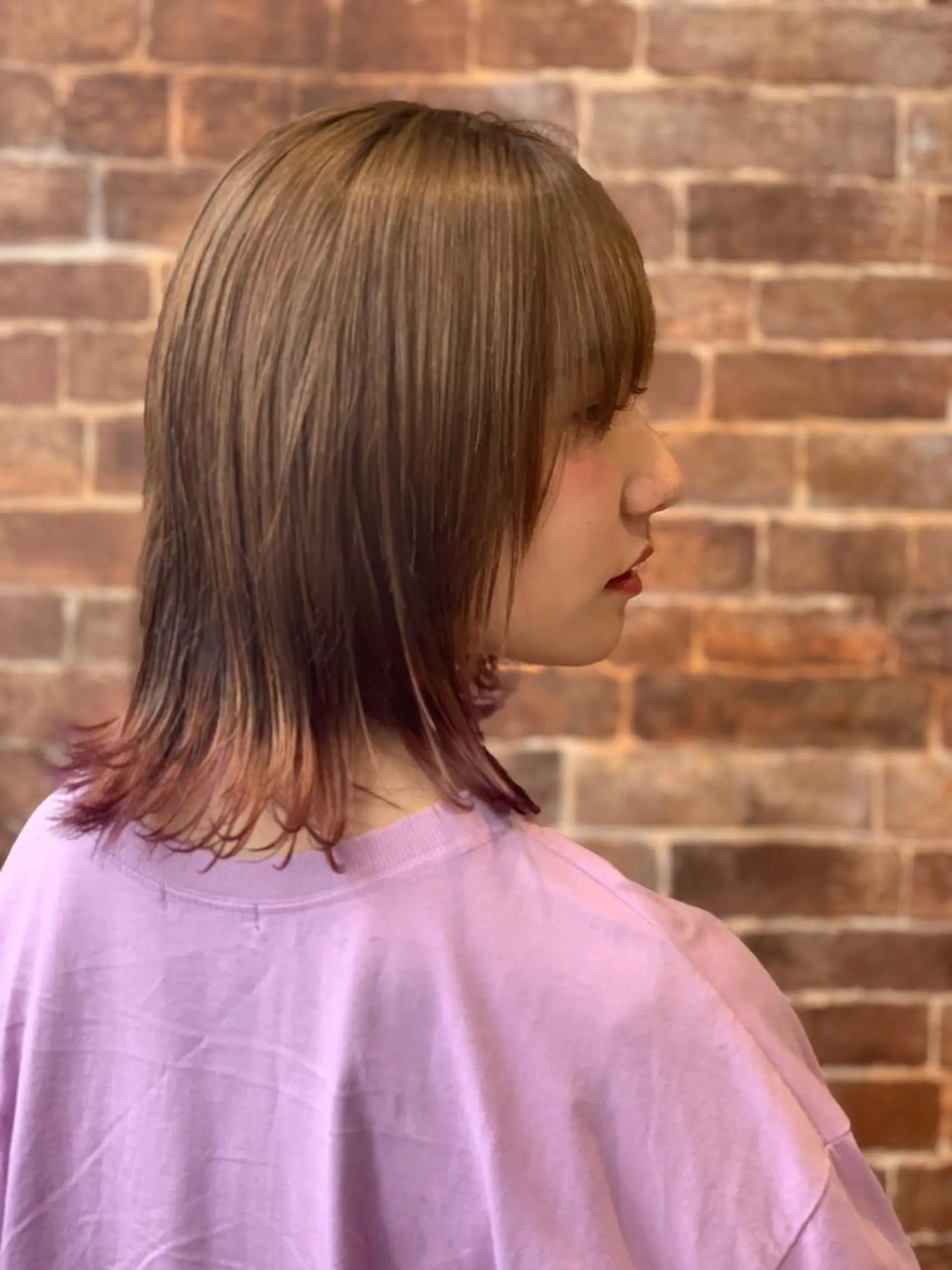 ミディアム カラー 髪質改善/縮毛矯正 ツヤ髪🩷さつきのヘアスタイル