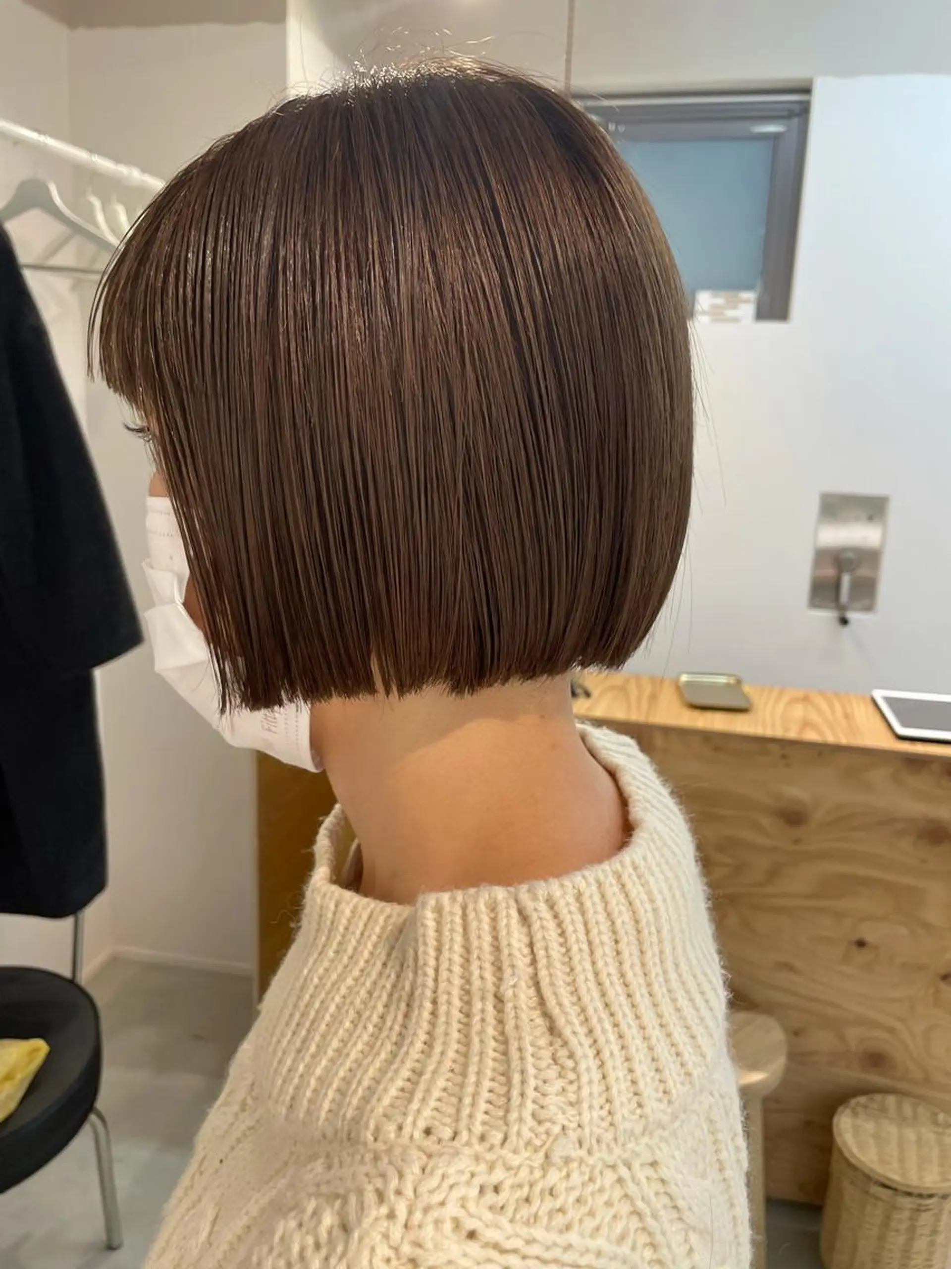 ミディアム カラー ベージュカラー ボブ カット ヘアカラー トリートメント fit/ madokaのヘアスタイル