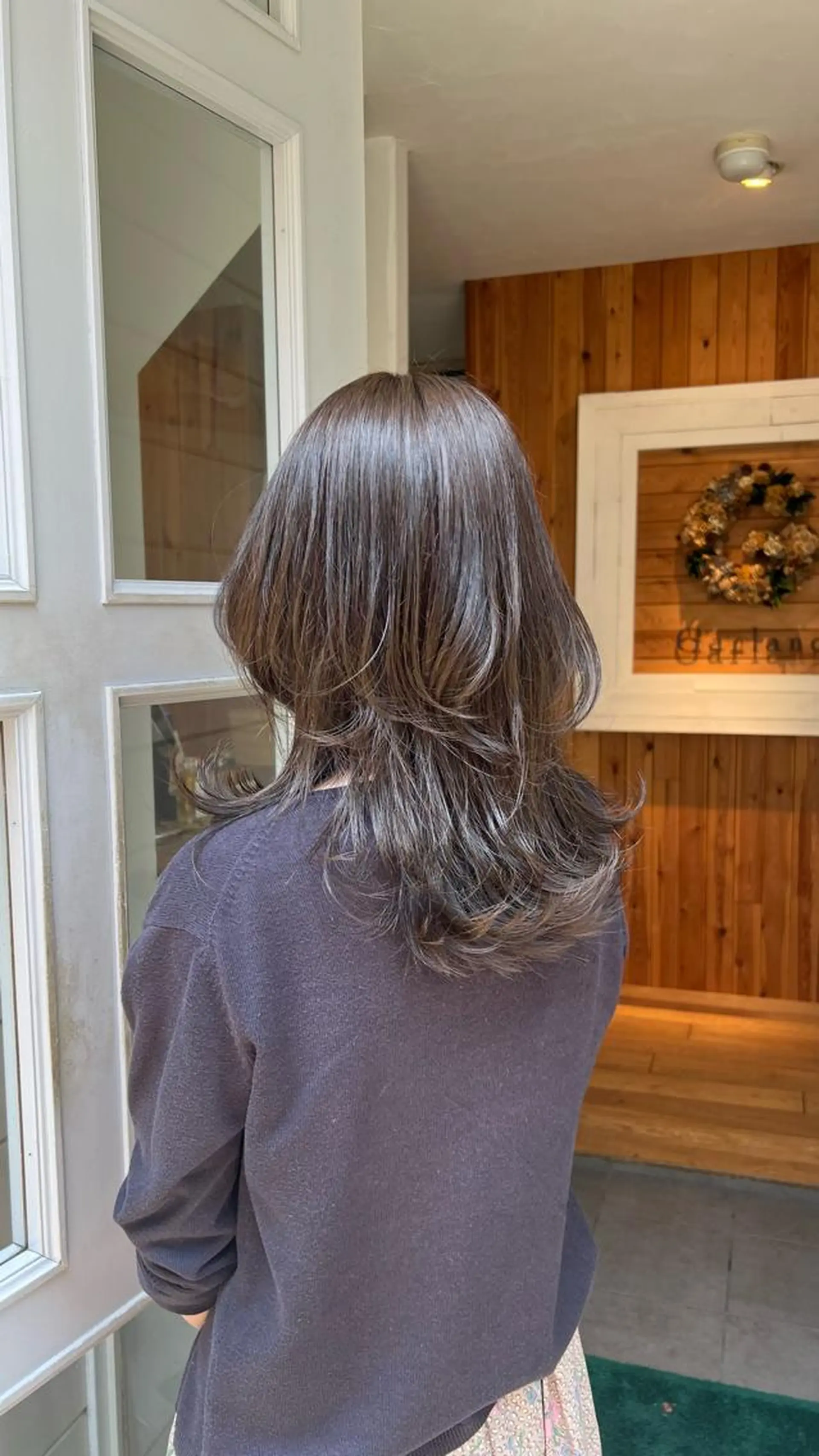 ロング カラー オリーブカラー ミディアムレイヤー/ 艶カラー🎀 emiのヘアスタイル