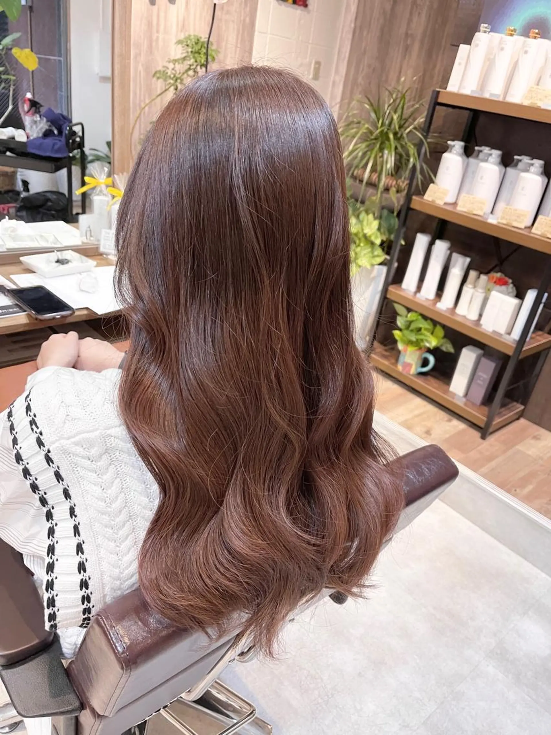 ロング カラー 髪質改善で 憧れの潤艶美髪にのヘアスタイル