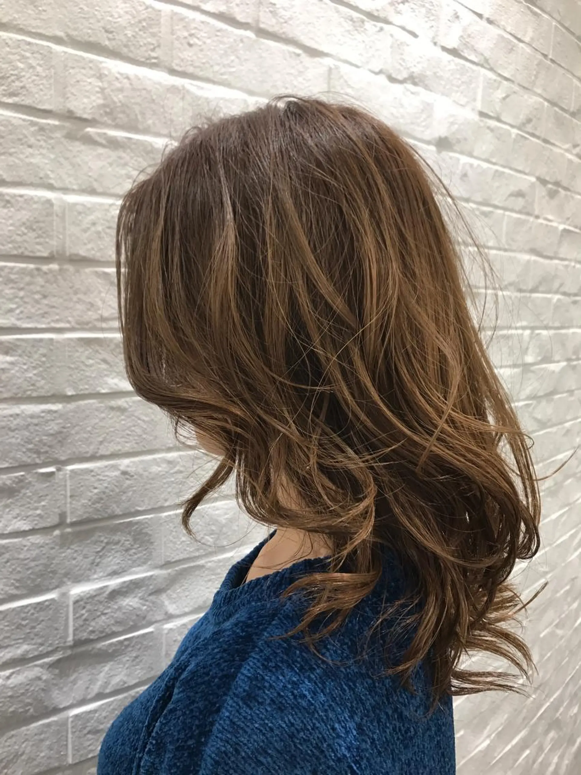 セミロング ハイライト ショート、ボブ/ 川鍋薫のヘアスタイル