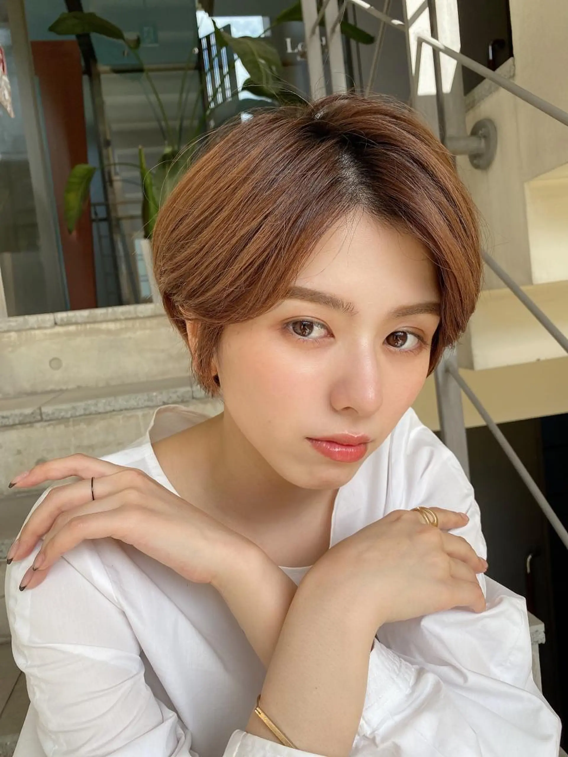 ショート カット ヘアカラー トリートメント 🌟モテ髪ショート 🌟店長 津賀涼のヘアスタイル