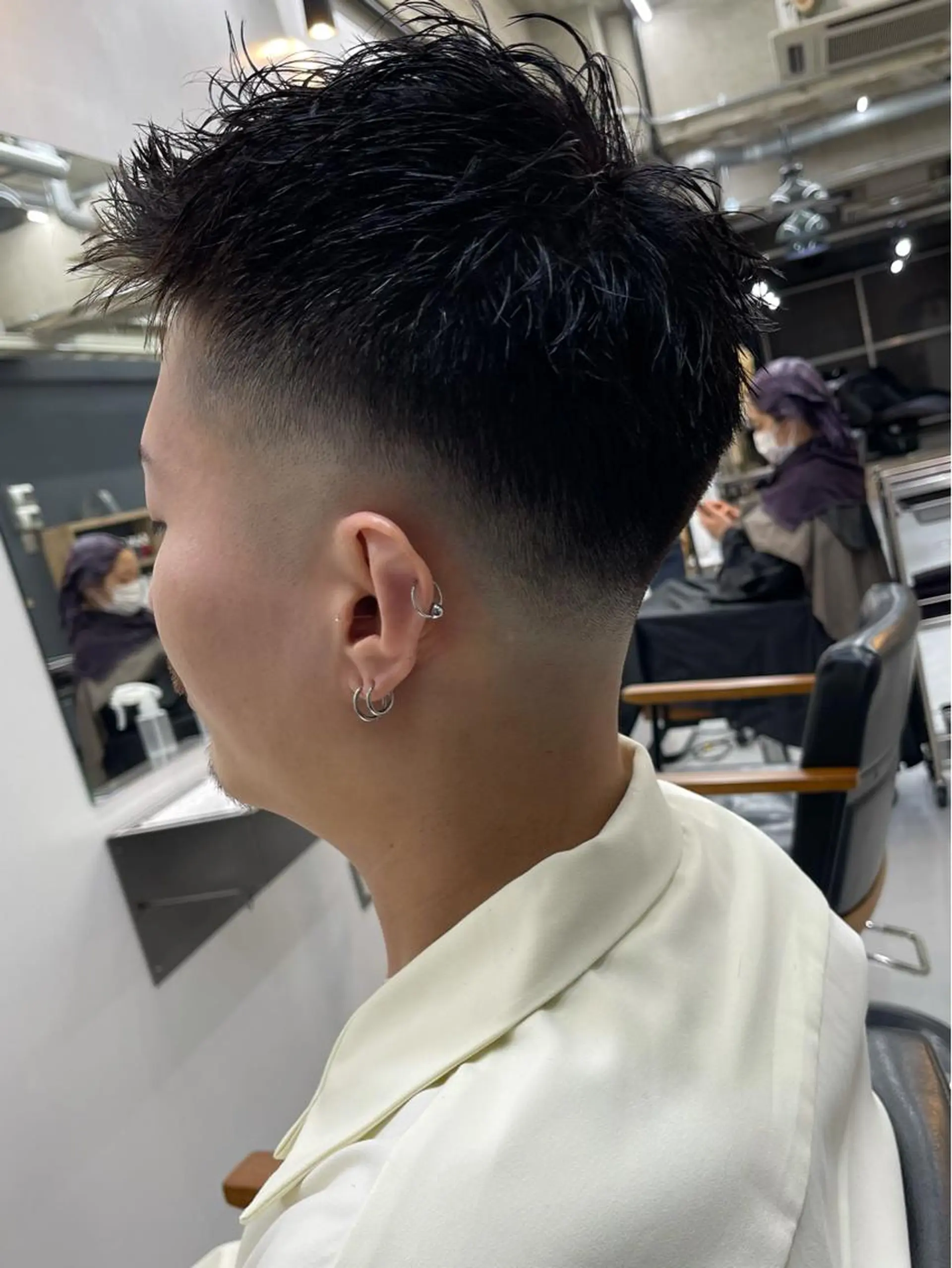 メンズ フェードカット スキンフェード カット 森本裕/オーナー/ スパイラルパーマのヘアスタイル