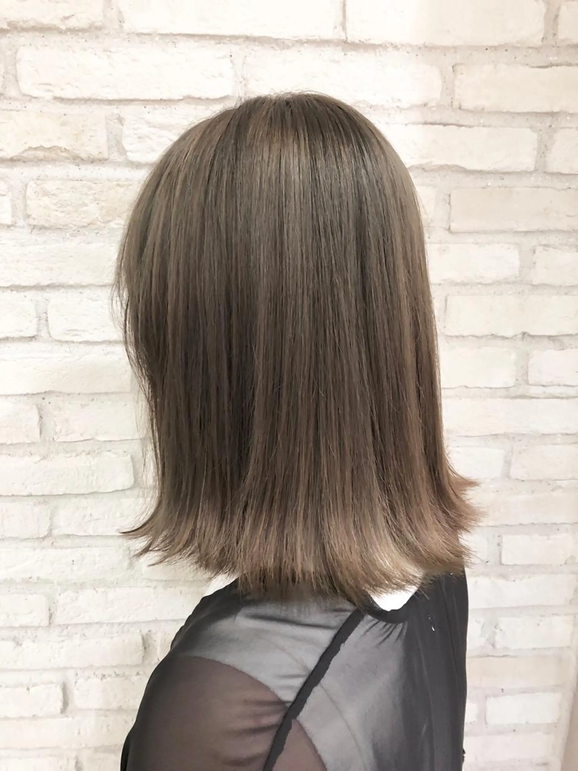 ミディアム カラー アッシュ ミント HAUS 片山みほのヘアスタイル