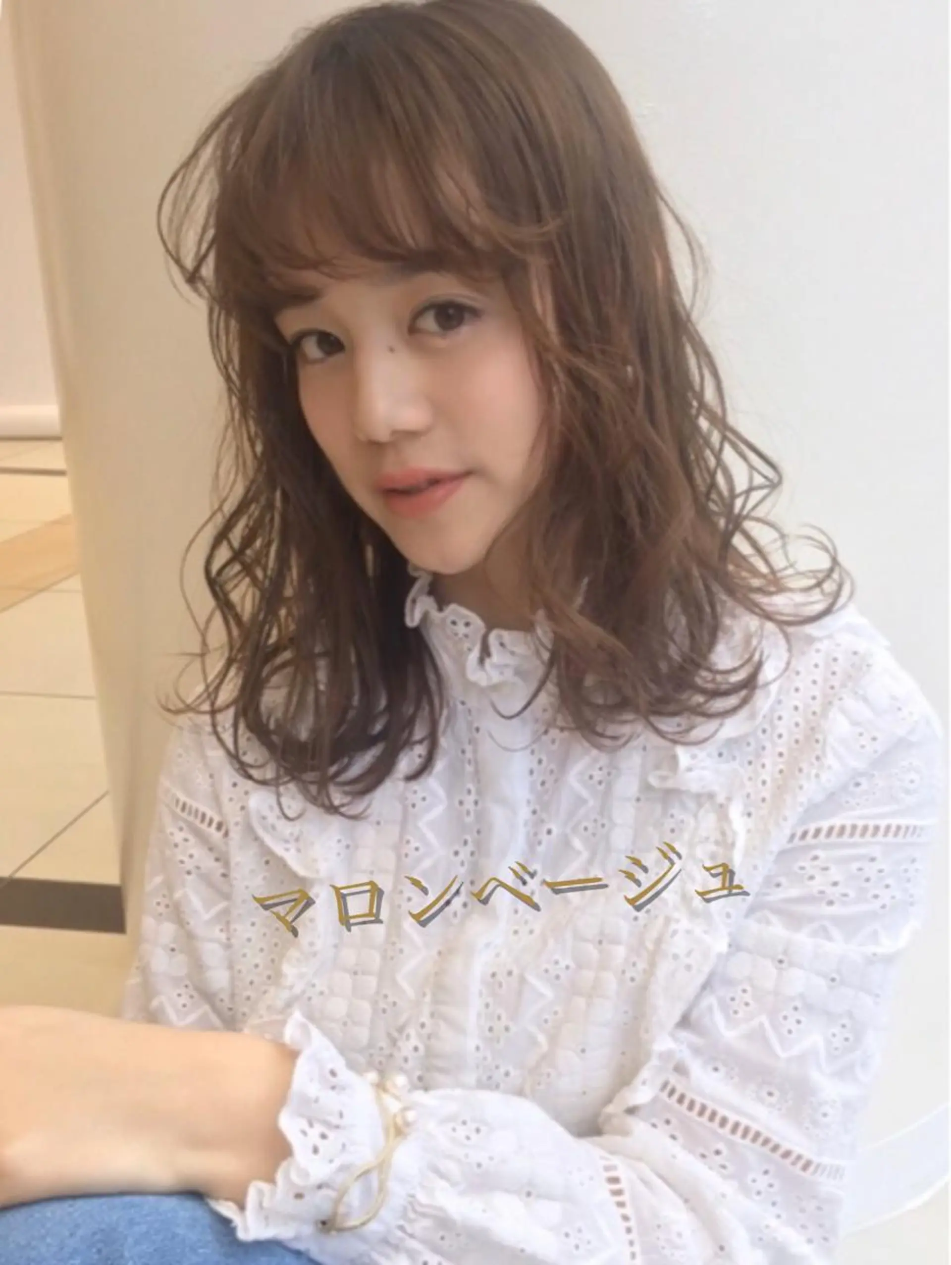 ミディアム カラー ブラウンカラー カット ヘアカラー サロウィン新宿三丁目East所属・顔周りレイヤー/新宿 /モテ艶カラー/航介のヘアスタイル